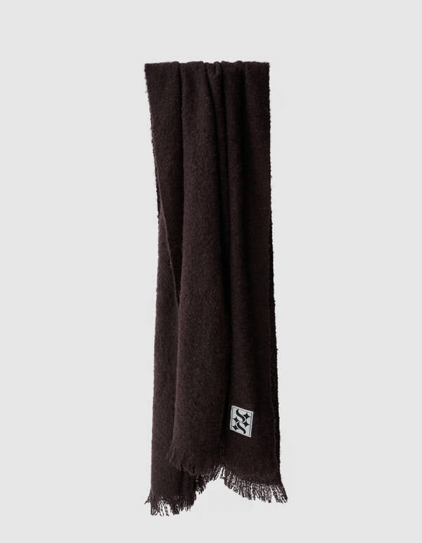 Bouclé Sjaal Donkerbruin SHOEBY ACCESSOIRES