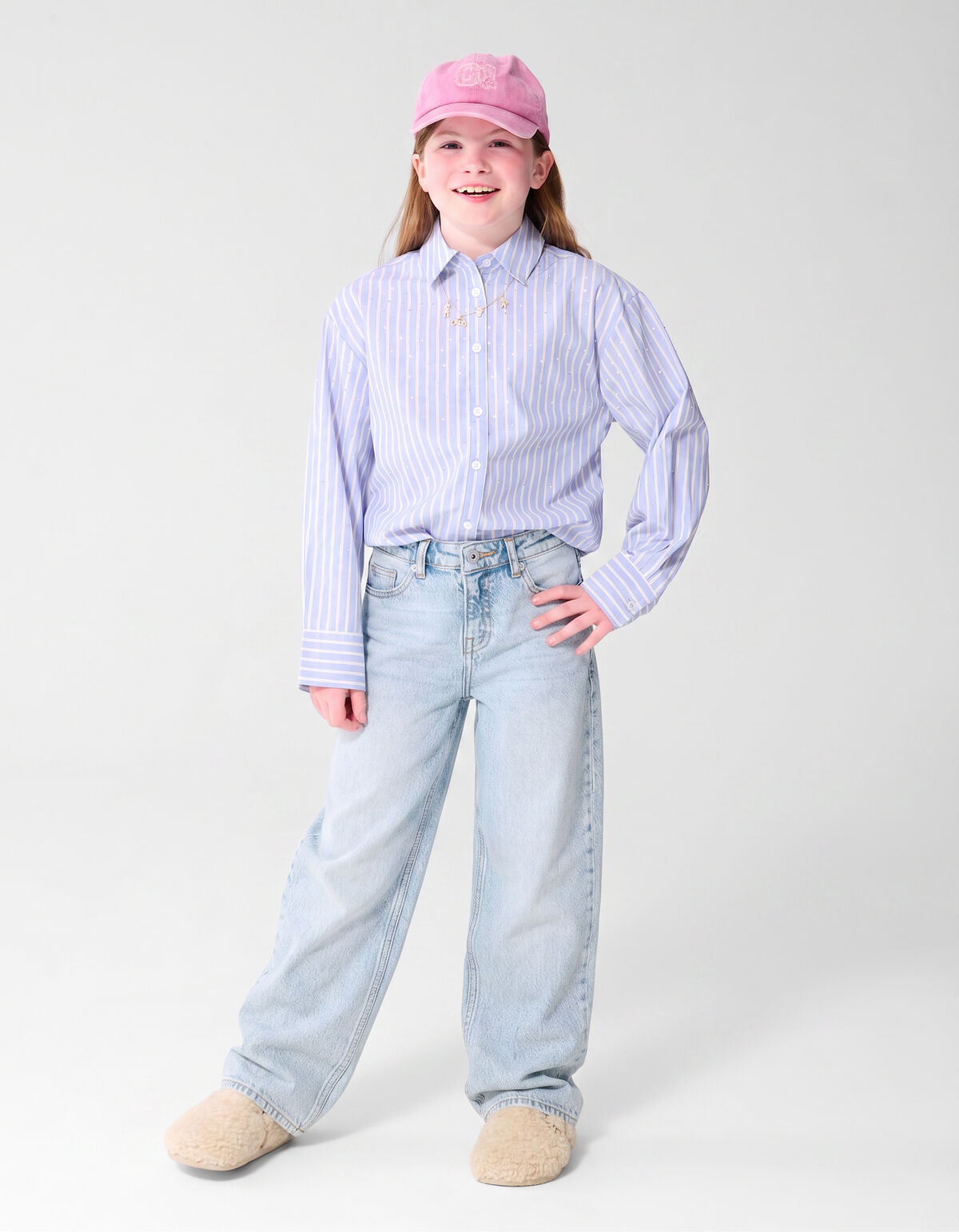 Baggy Fit Jeans Lichtblauw SHOEBY GIRLS