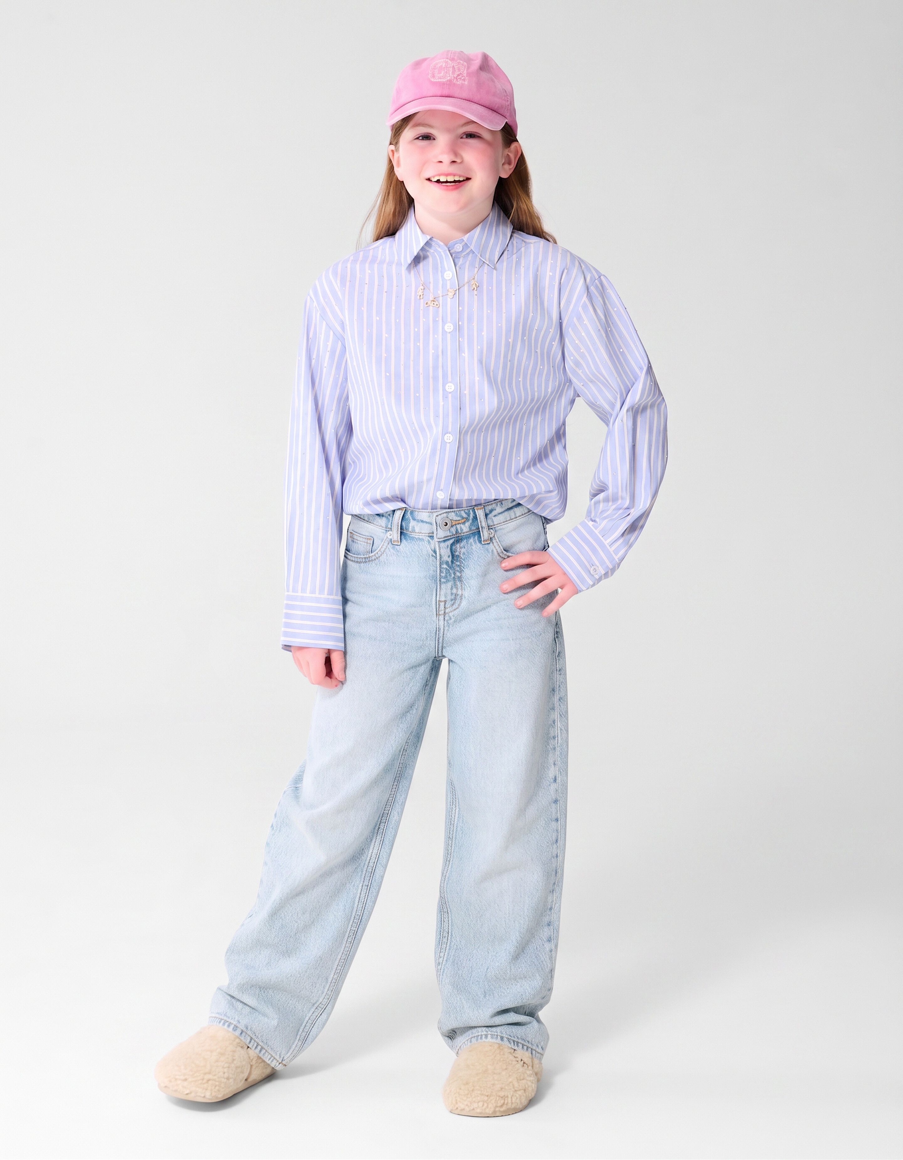 Baggy Fit Jeans Lichtblauw SHOEBY GIRLS