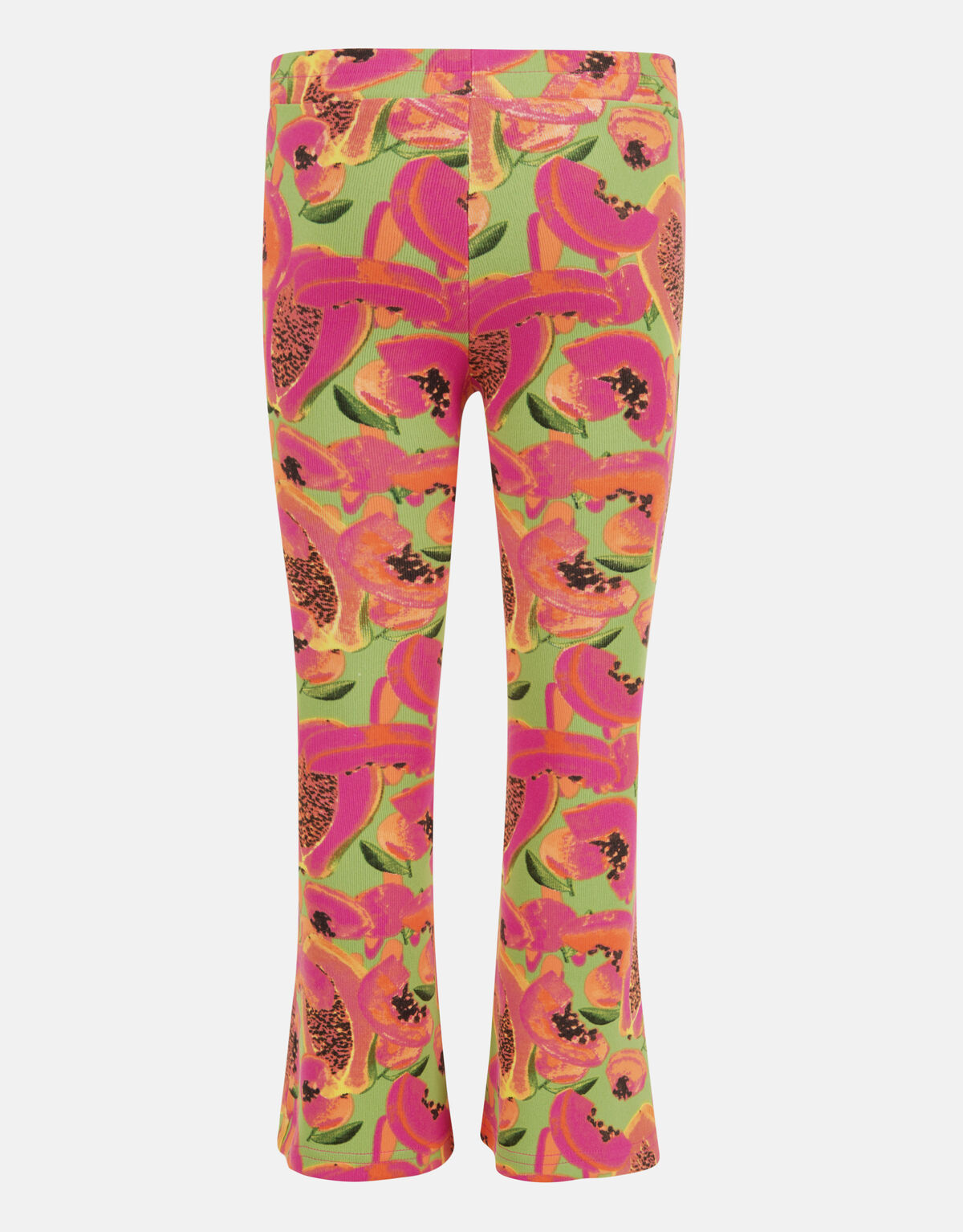 Fruit Rib Flared Legging Groen SHOEBY GIRLS