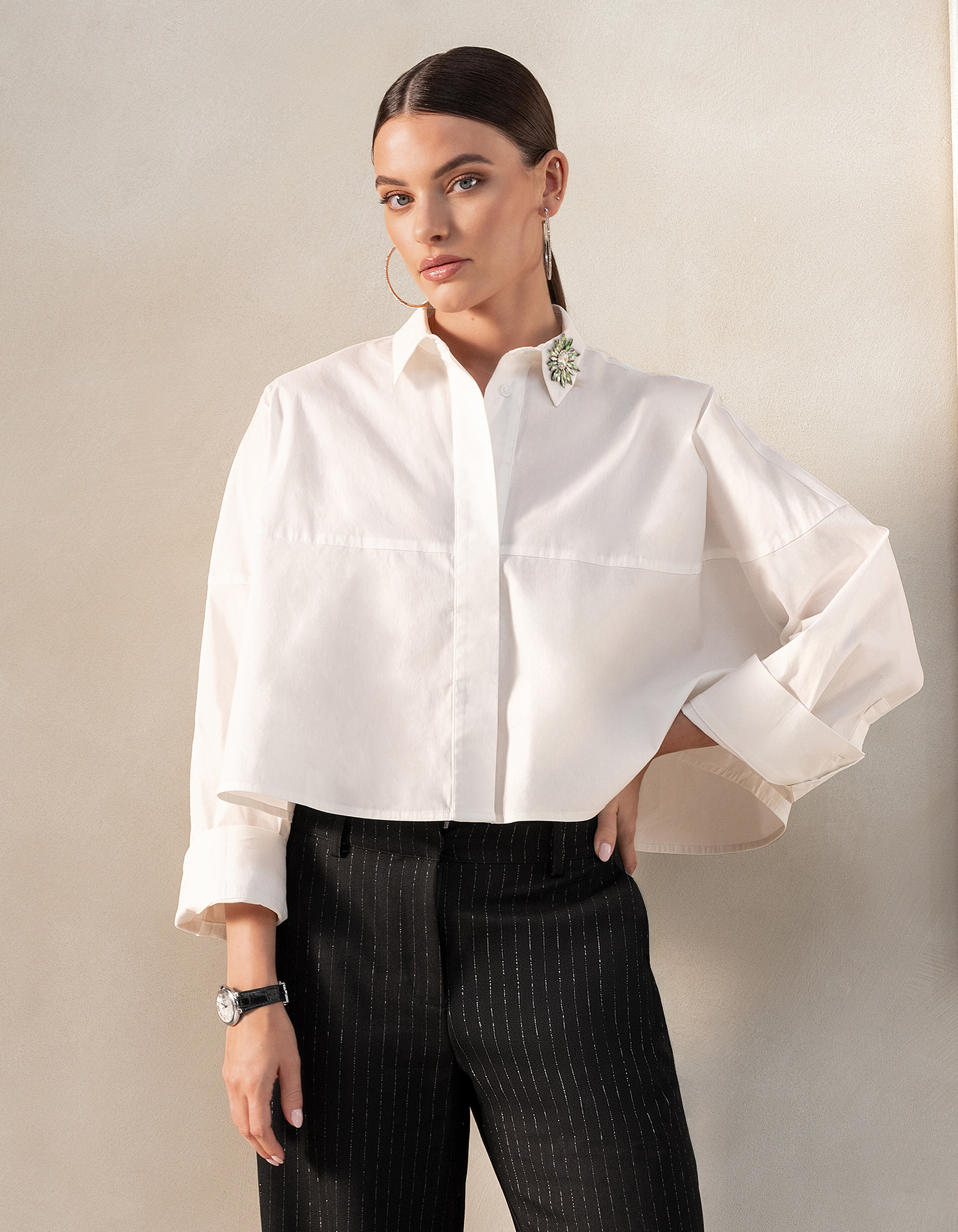 Wijde Blouse Wit By Mieke SHOEBY WOMEN
