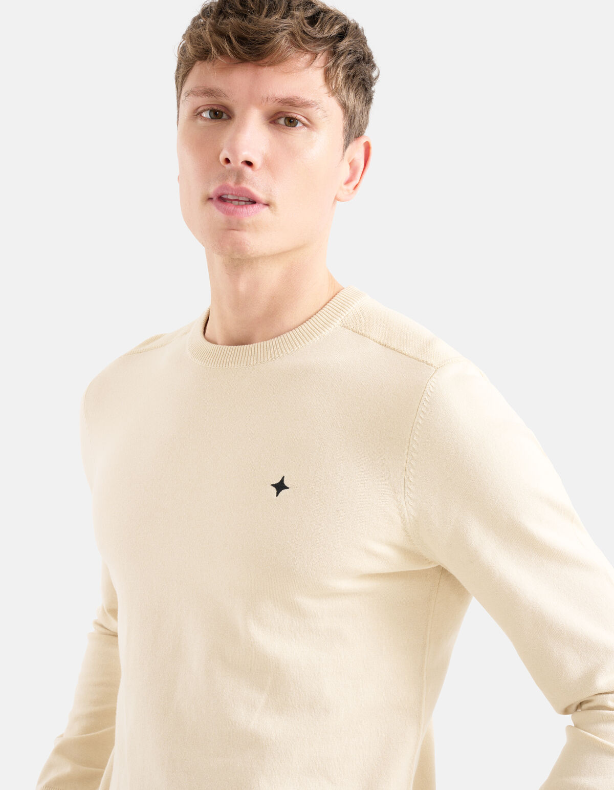 Rib Trui Beige SHOEBY MEN