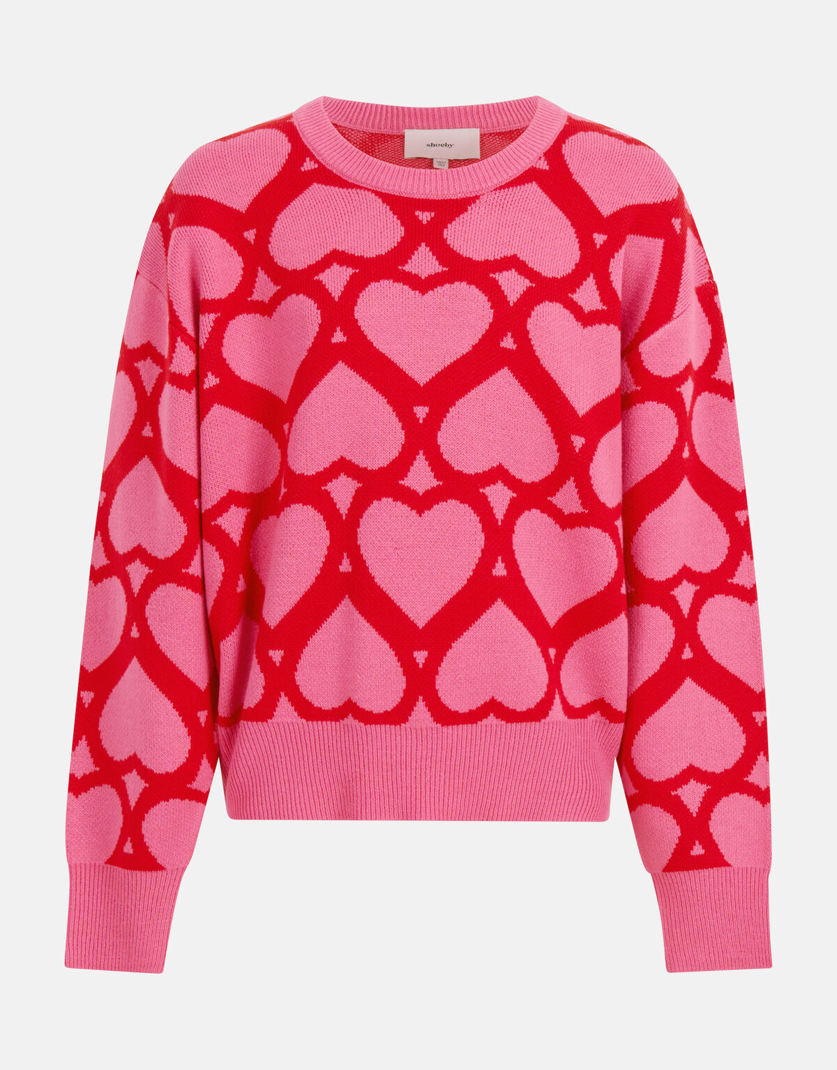 Printed Jacquard Trui Roze SHOEBY GIRLS