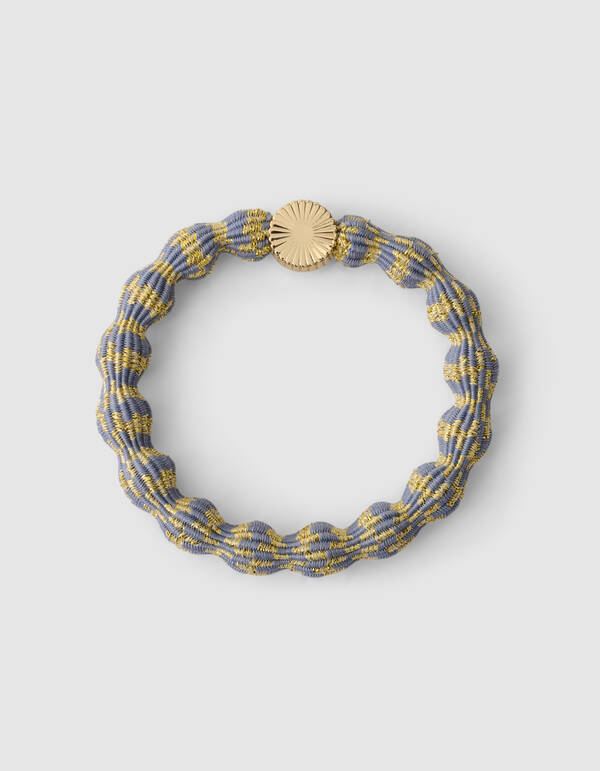 Wave Lurex Haarelastiek Blauw/Geel SHOEBY ACCESSOIRES