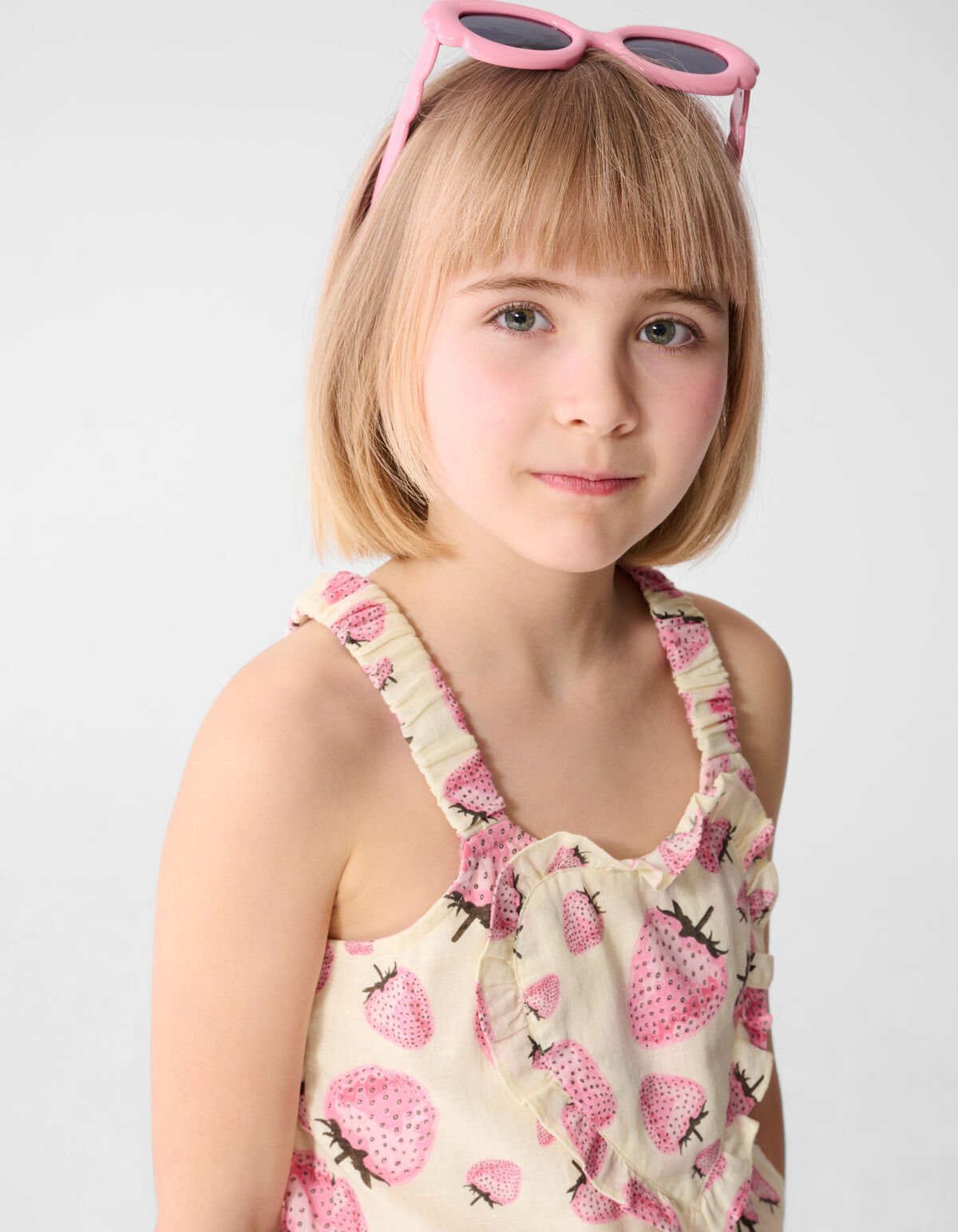 Strawberry Print Jumpshort Gebroken Wit SHOEBY GIRLS