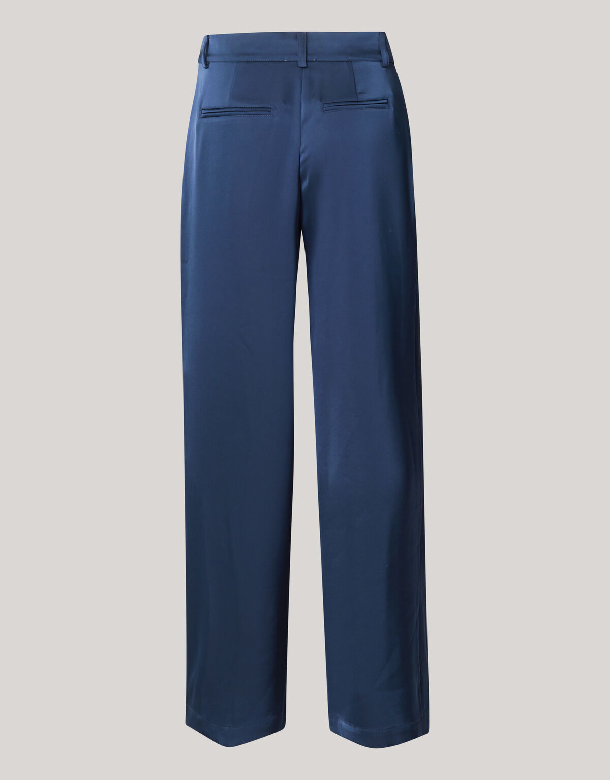 Satijnen Wide Leg Broek Donkerblauw SHOEBY WOMEN