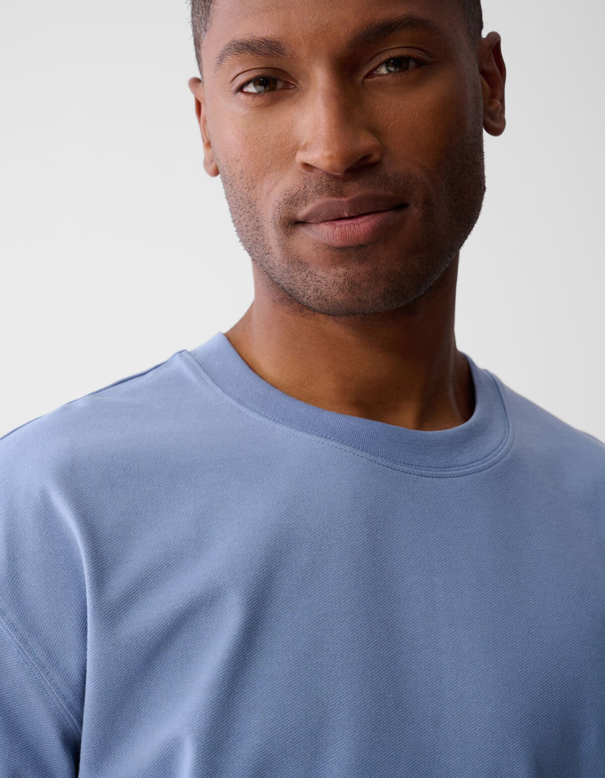 Crochet T-shirt Lichtblauw SHOEBY MEN