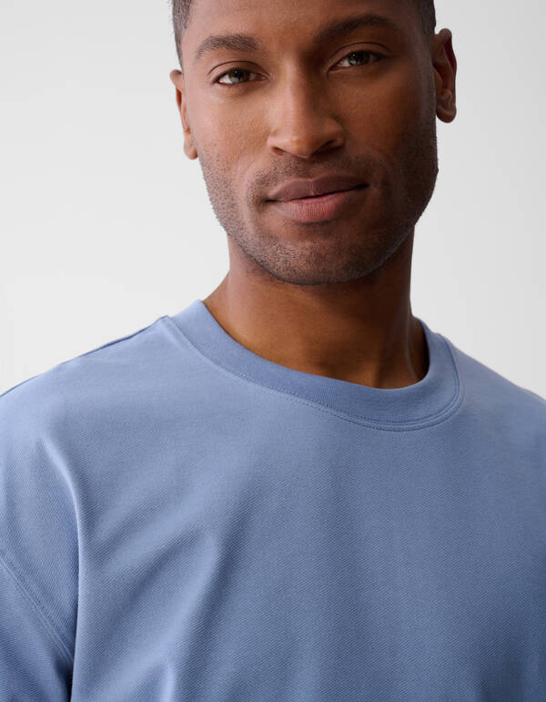 Crochet T-shirt Lichtblauw SHOEBY MEN