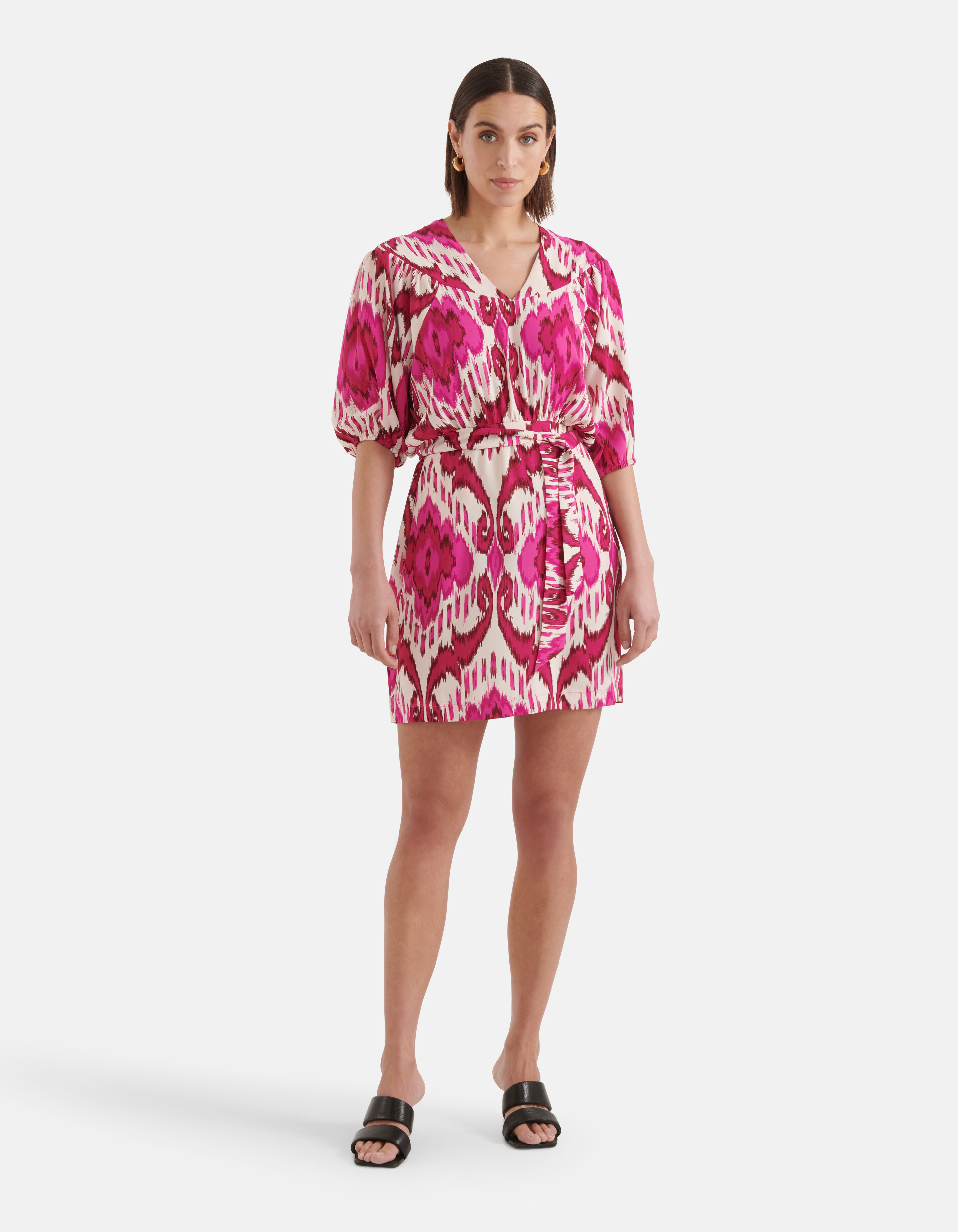 Grafische Print Jurk Roze SHOEBY WOMEN