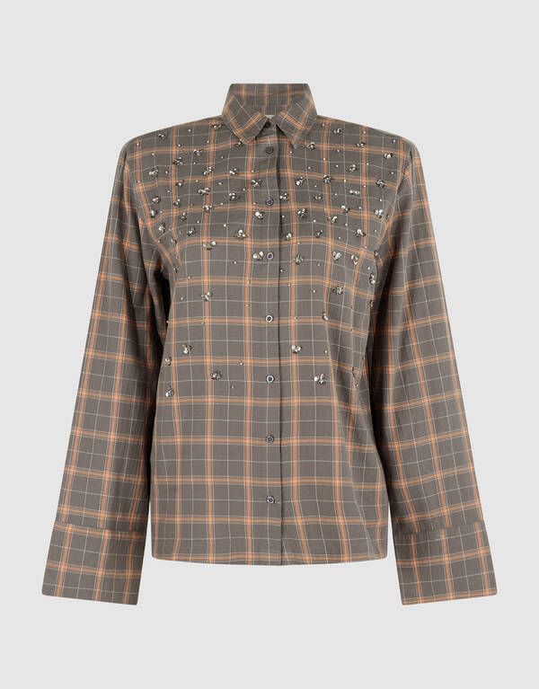 Geruite Blouse Bruin SHOEBY WOMEN