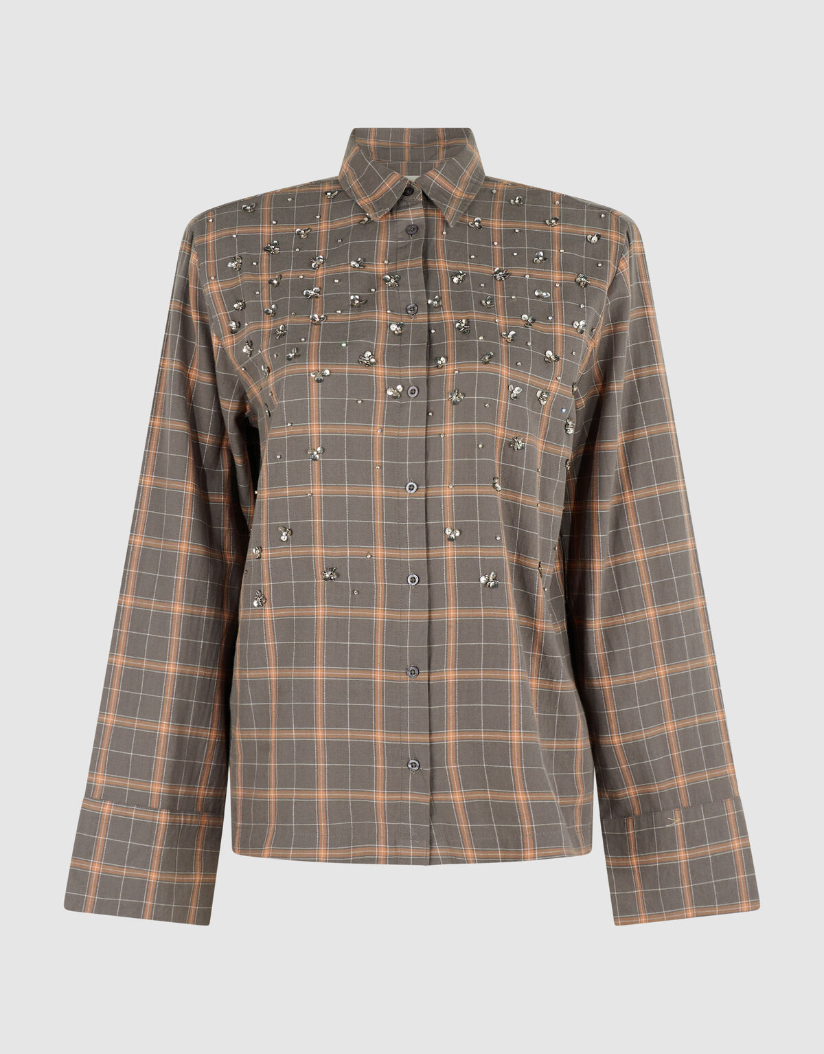 Geruite Blouse Bruin SHOEBY WOMEN