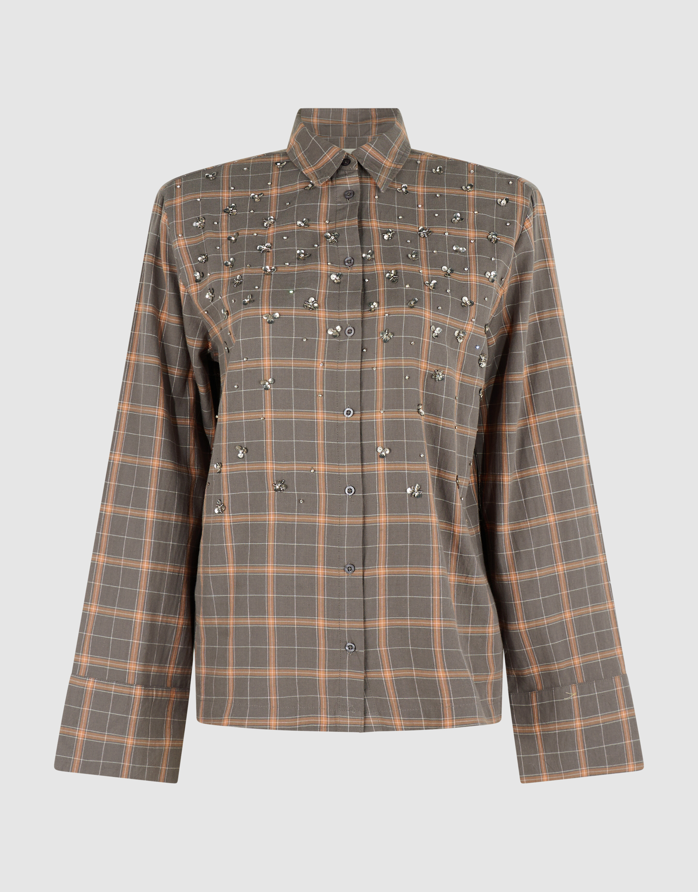 Geruite Blouse Bruin SHOEBY WOMEN