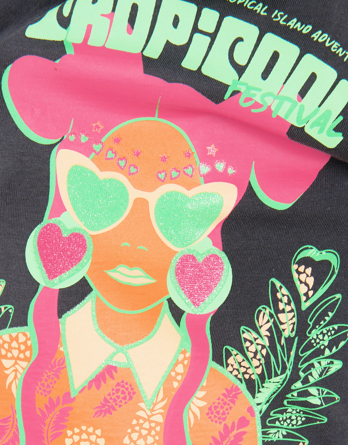 Artwork T-shirt Donkergrijs SHOEBY GIRLS