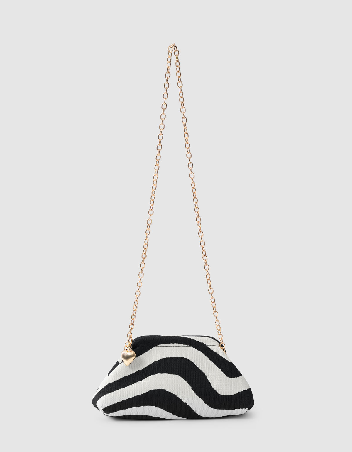 Knitted Clutch Tas Zwart/Wit SHOEBY ACCESSOIRES