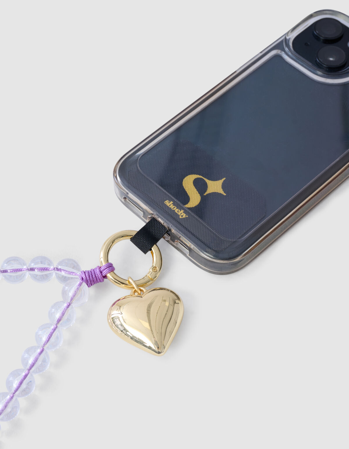 Heart Telefoonkoord Lichtpaars SHOEBY ACCESSOIRES