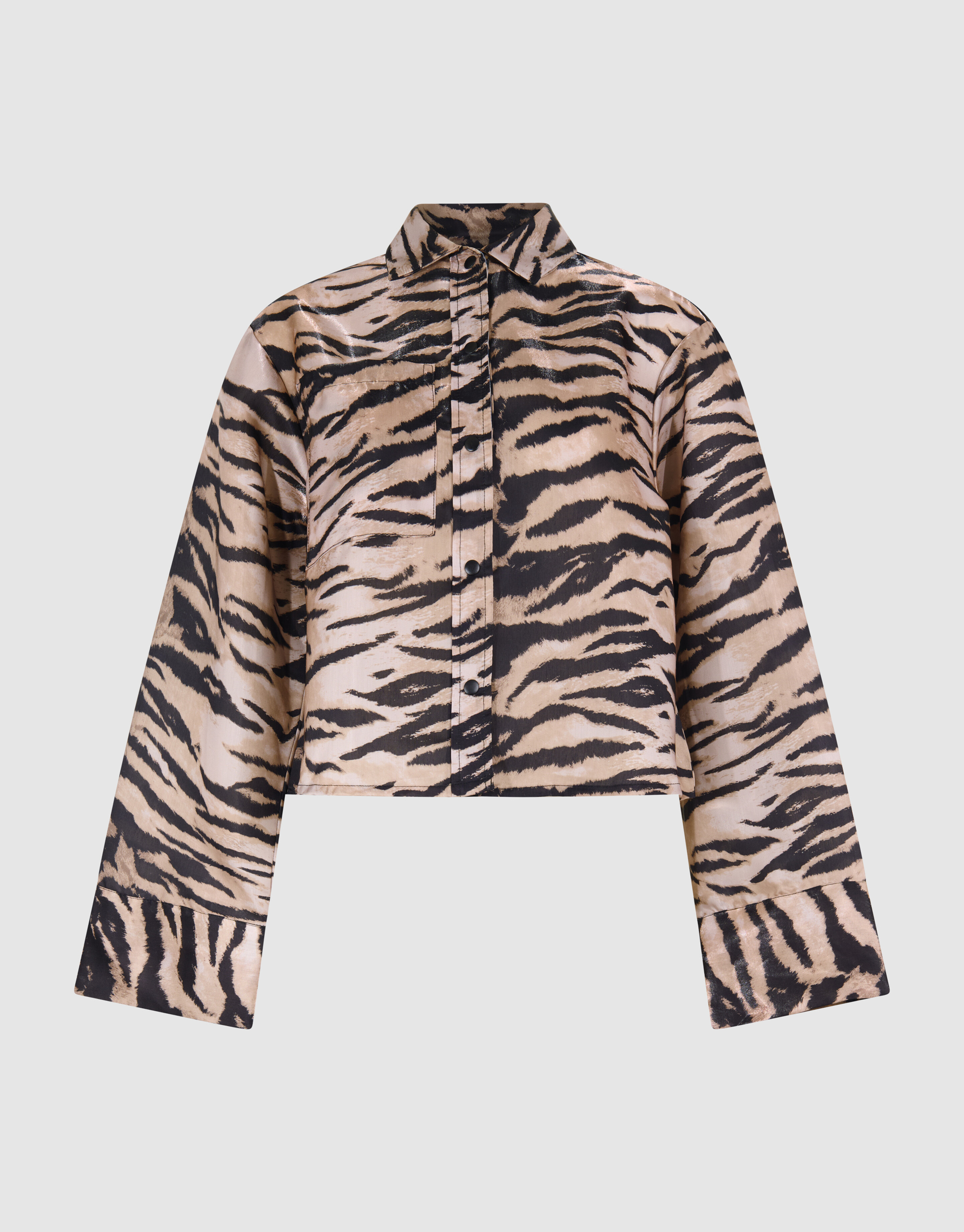 Cropped Tijger Blouse Bruin SHOEBY WOMEN