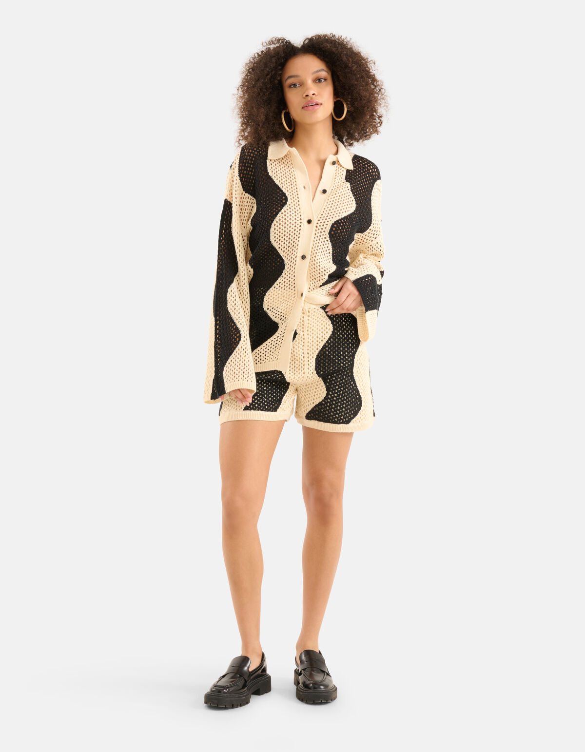 Crochet Short Gebroken Wit SHOEBY WOMEN