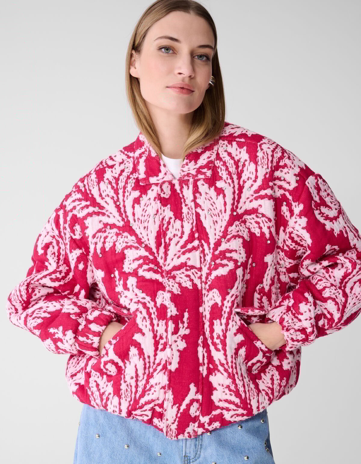 Oversized Jacquard Bomber Jack Roze SHOEBY WOMEN