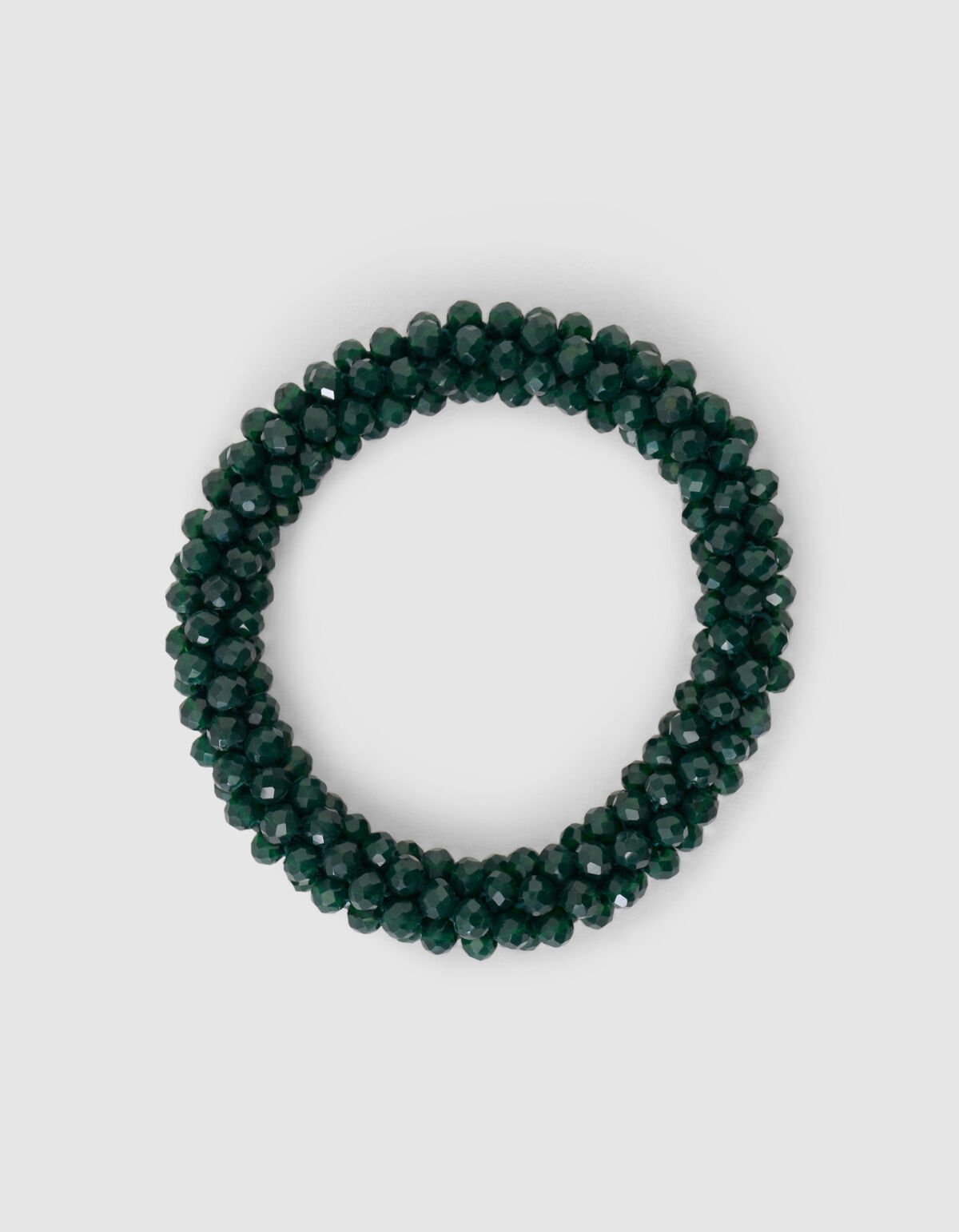 Beaded Haarelastiek Donkergoen SHOEBY ACCESSOIRES