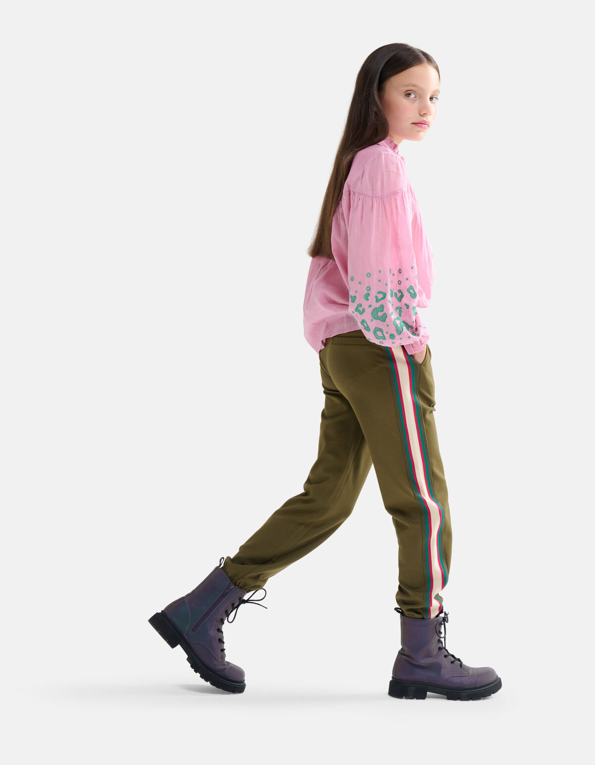 Colorblock Jogger Donkergroen SHOEBY GIRLS