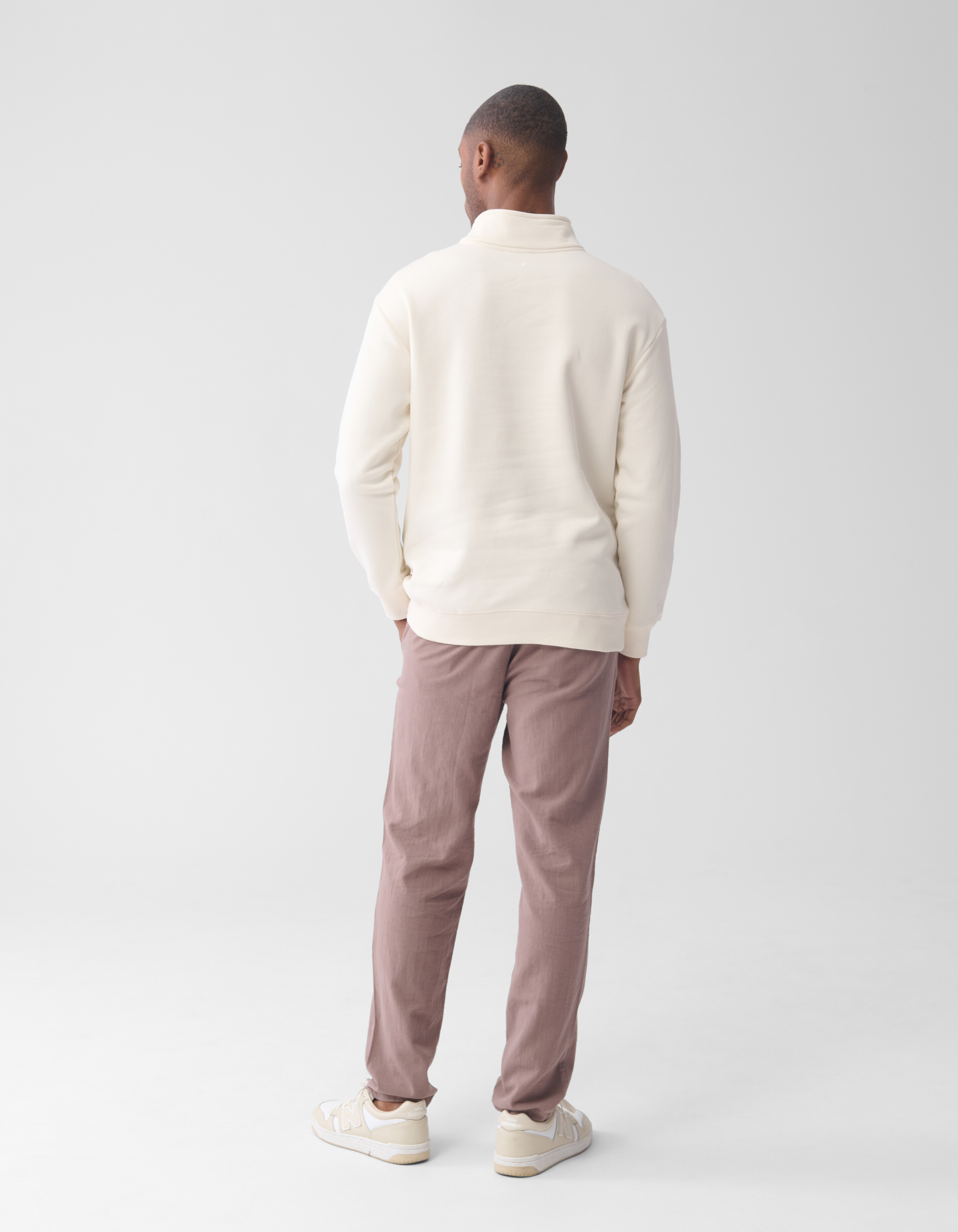 Zipper Sweater Gebroken Wit SHOEBY MEN