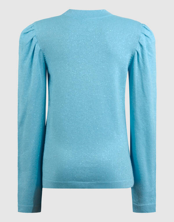 Glitter Longsleeve Top Blauw SHOEBY GIRLS