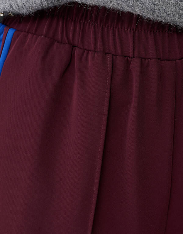 Sporty Wide Leg Broek Donkerrood SHOEBY WOMEN