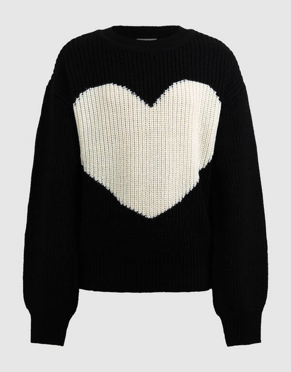 Big Heart Trui Zwart SHOEBY GIRLS