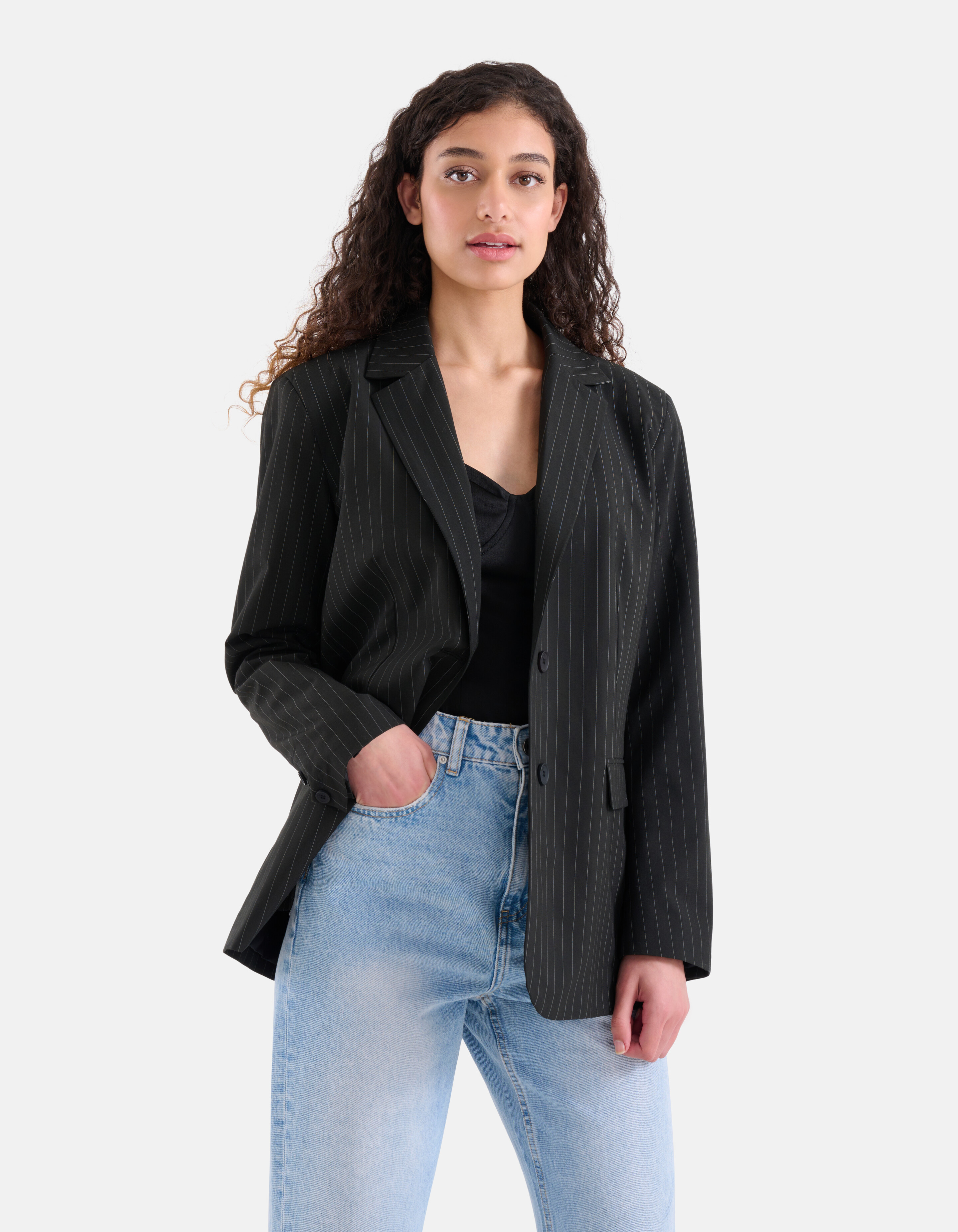 Pinstripe Blazer Zwart SHOEBY WOMEN