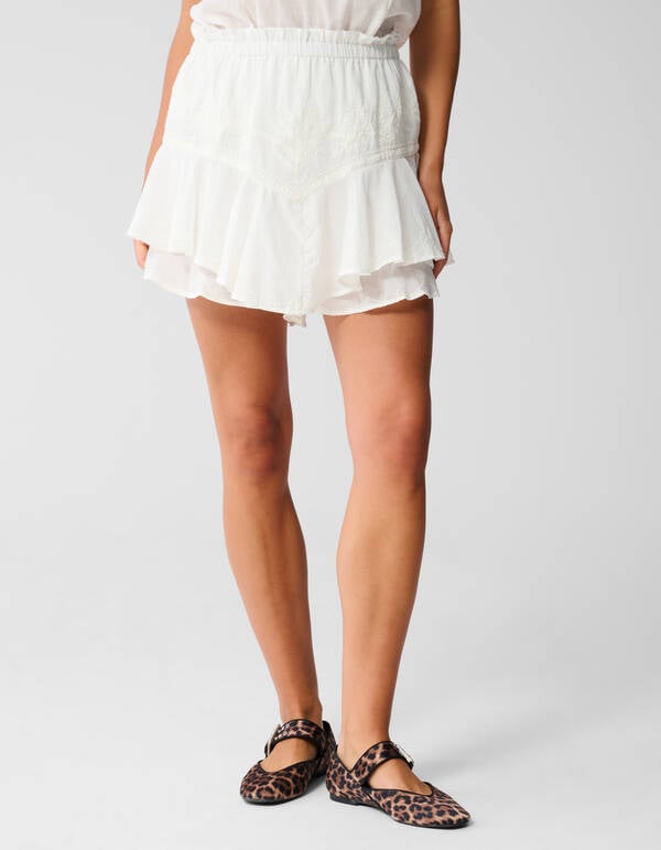 Ruffle Skort Wit SHOEBY WOMEN