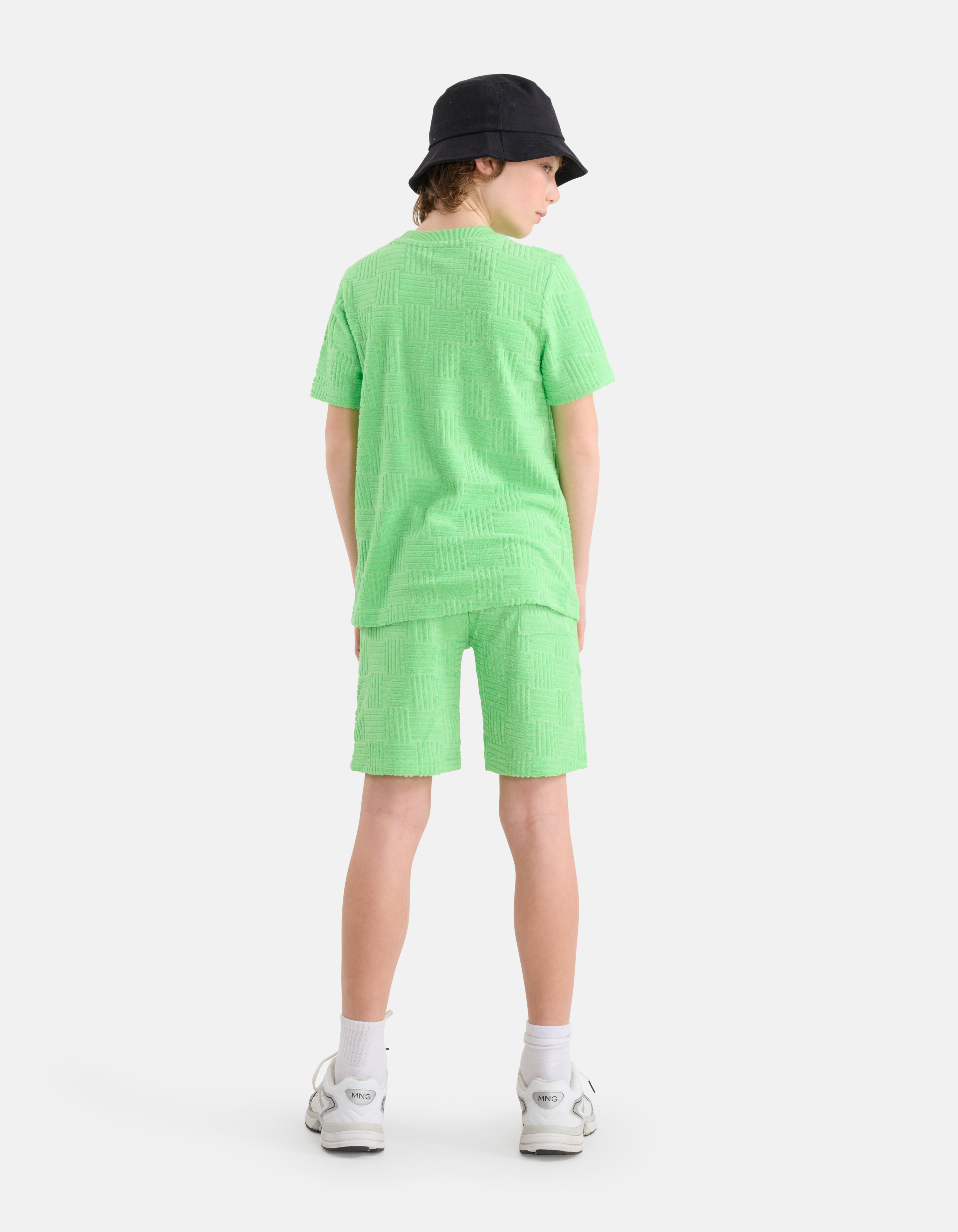 Towelling Block T-shirt Groen SHOEBY BOYS