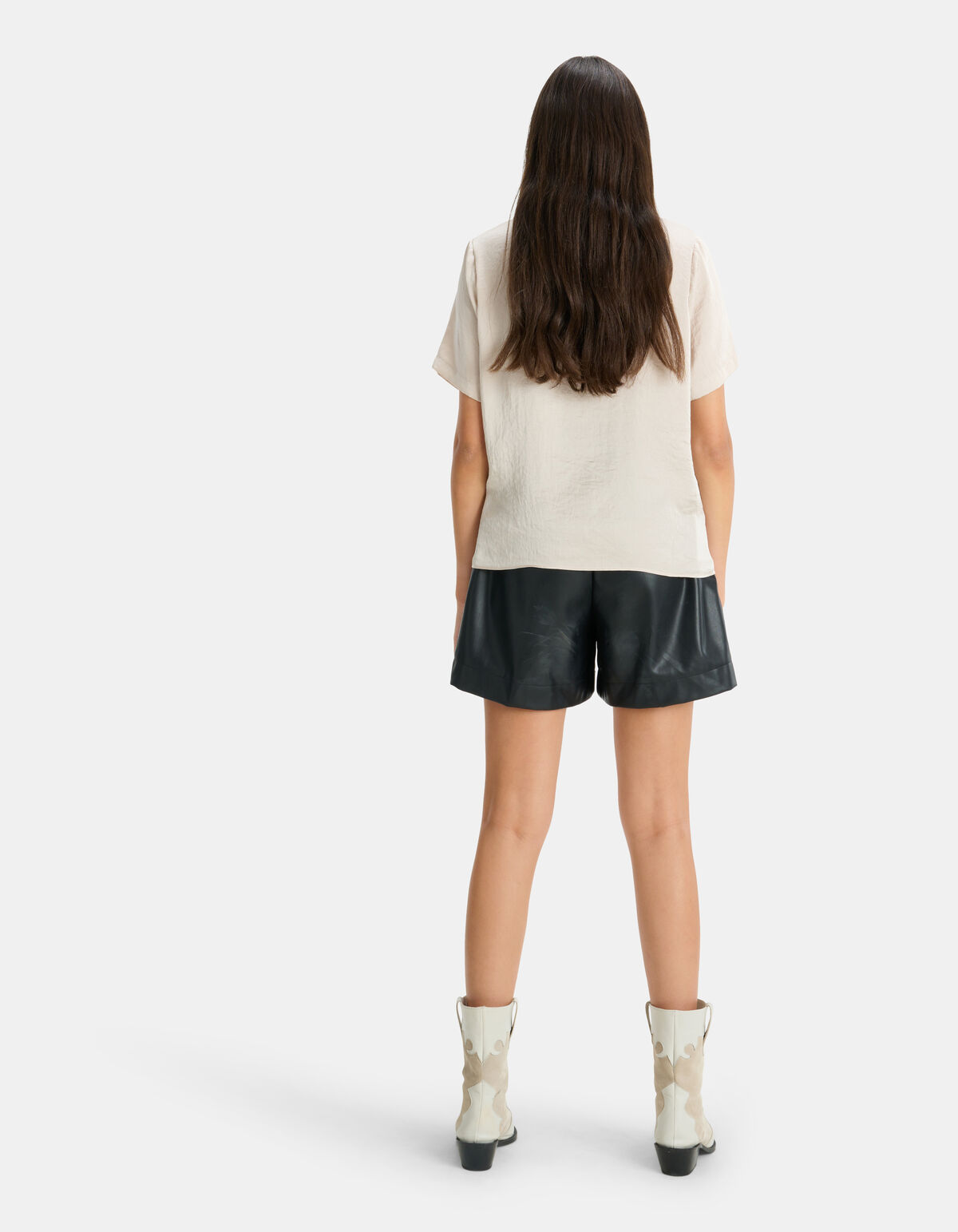 Satijnen Blouse Beige SHOEBY WOMEN