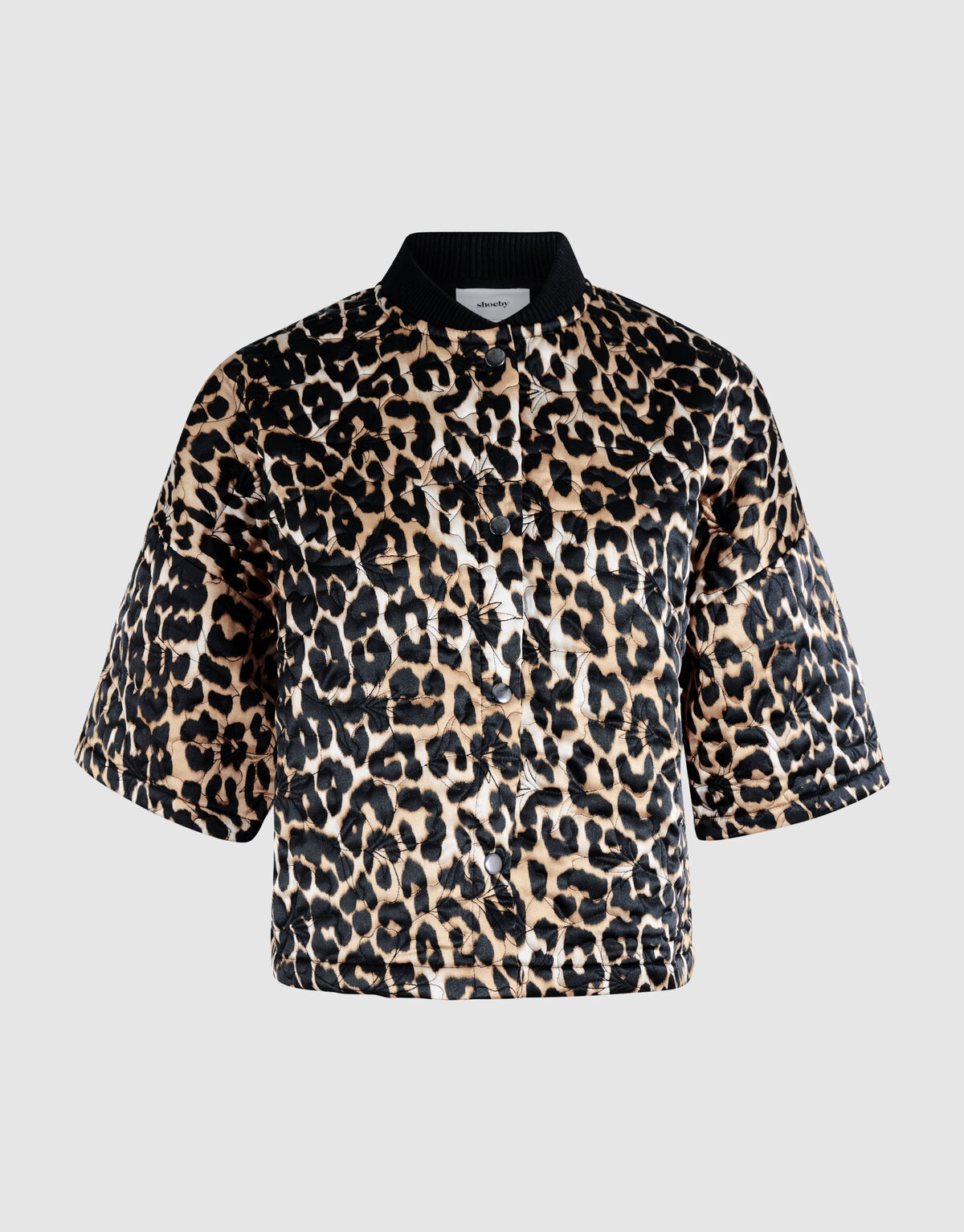 Short Sleeve Leopard Bomber Bruin SHOEBY WOMEN