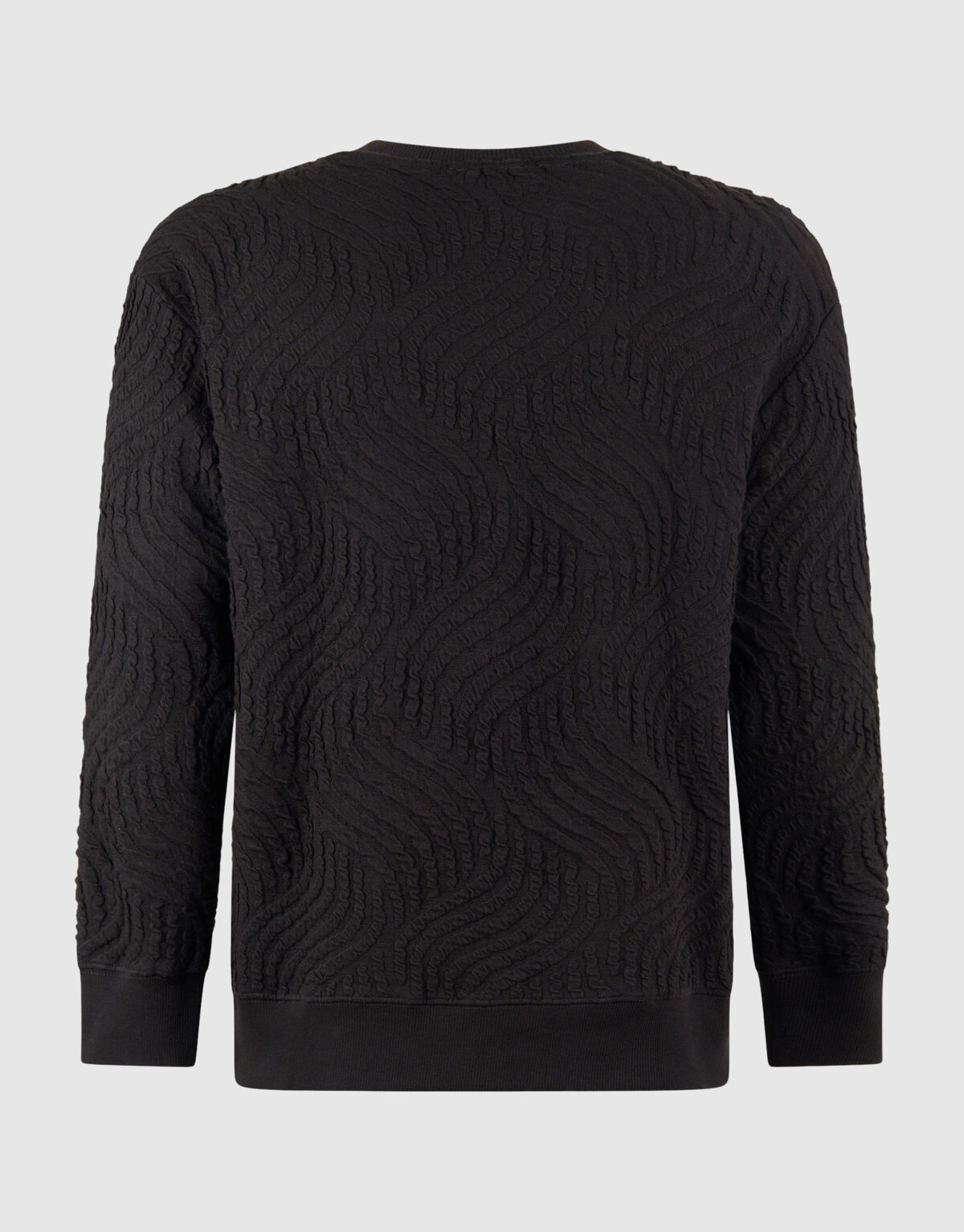 Wave Structuur Sweater Donkerbruin SHOEBY MEN
