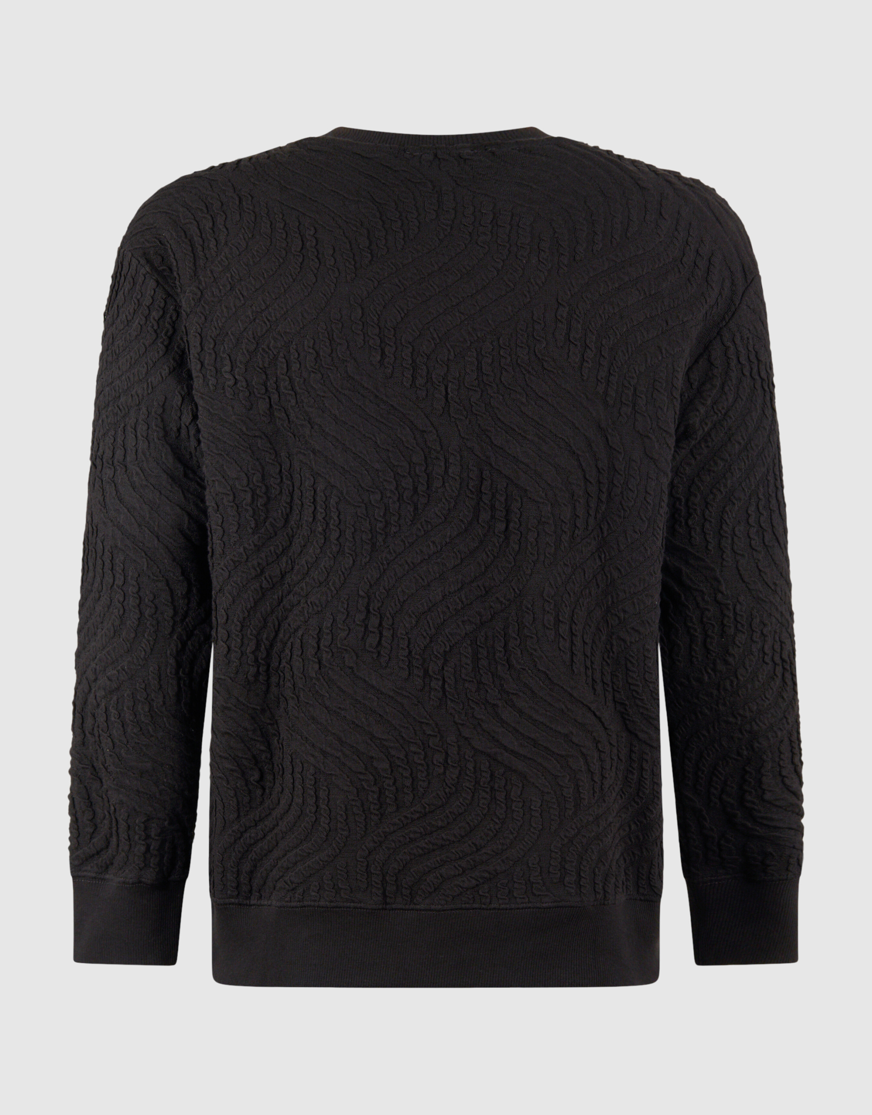 Wave Structuur Sweater Donkerbruin SHOEBY MEN