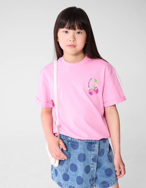 Cherry Artwork T-shirt Roze SHOEBY GIRLS
