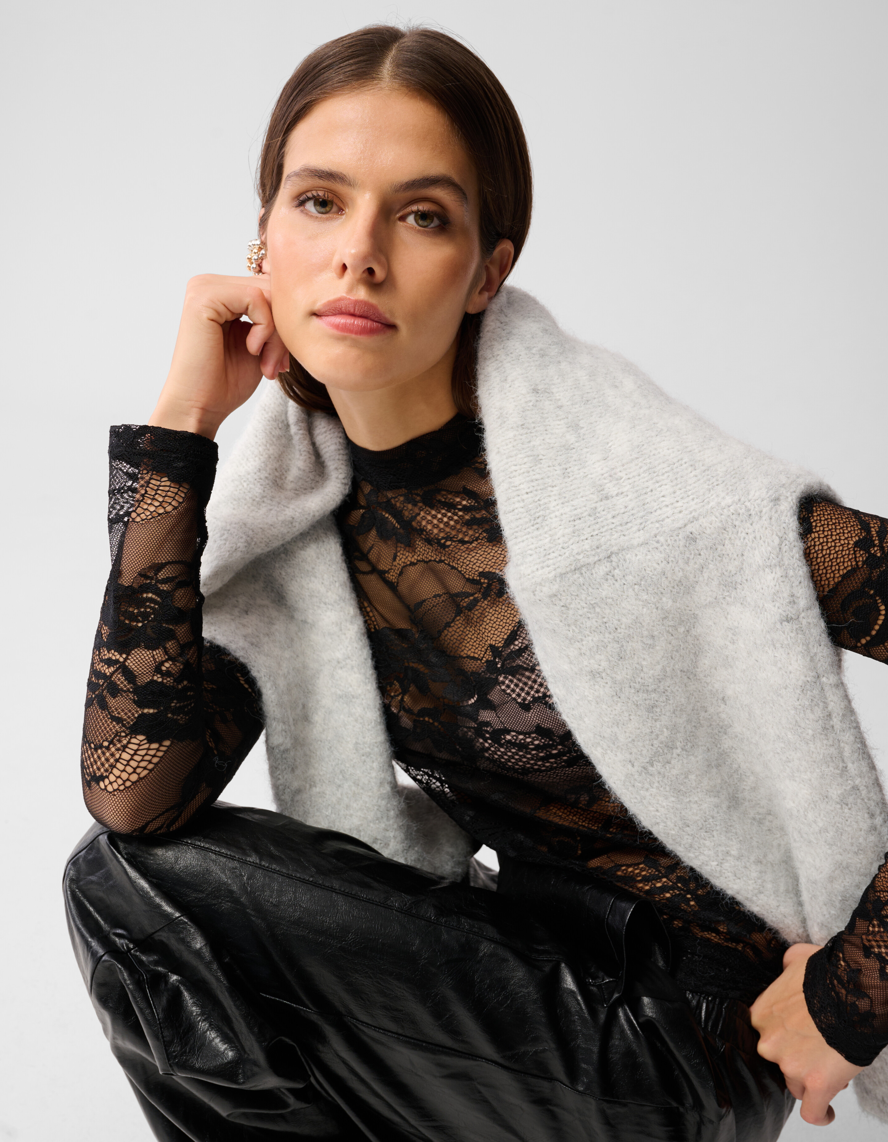 Kanten Top Zwart SHOEBY WOMEN