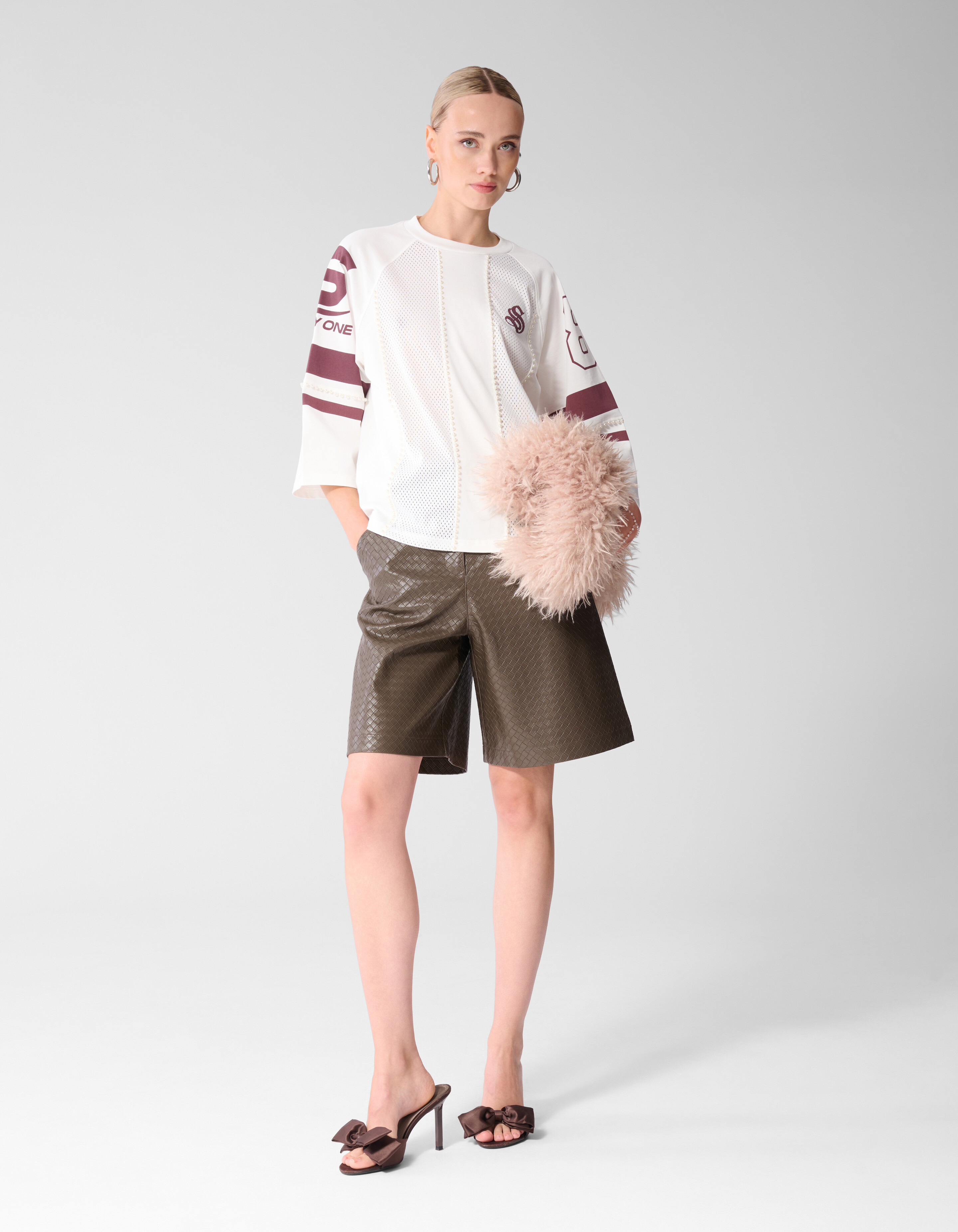 Vegan Leren Braided Short Donkerbruin SHOEBY WOMEN