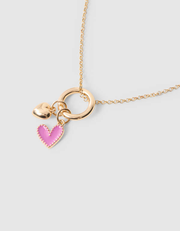 Double Heart Ketting Goud SHOEBY ACCESSOIRES