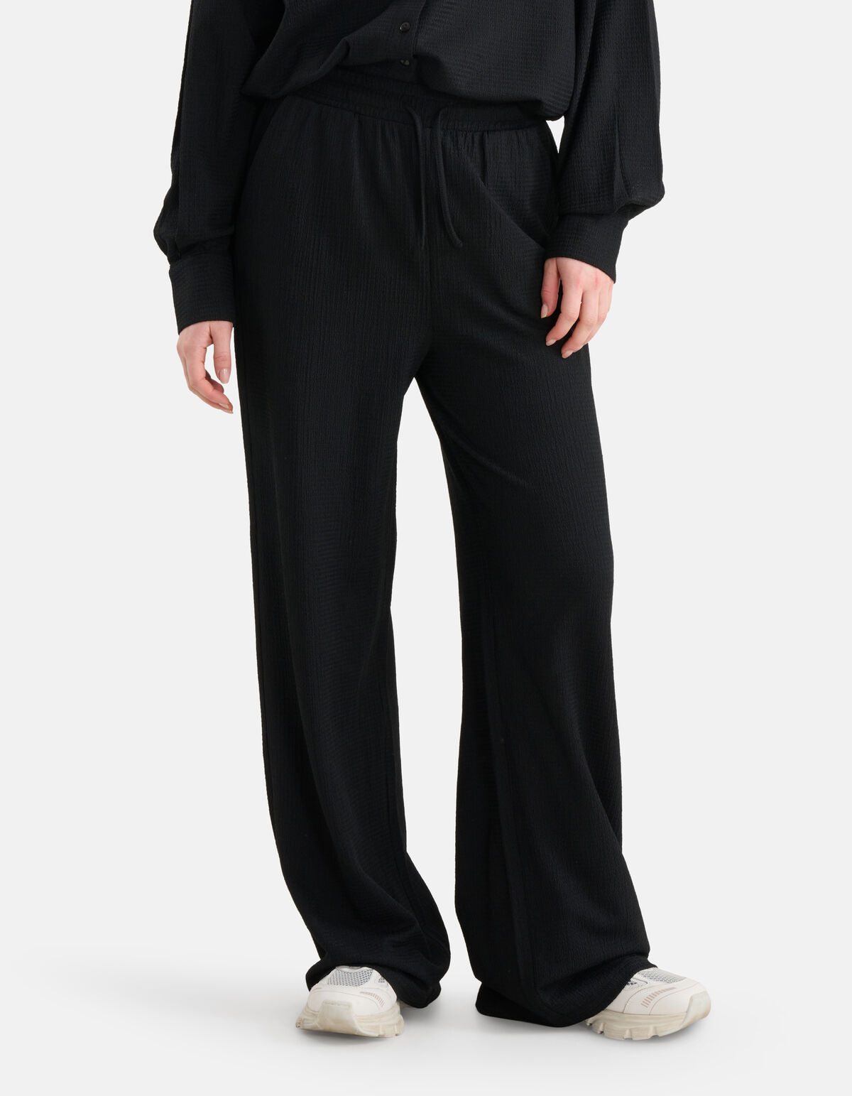 Crinkle Wide Leg Zwart SHOEBY WOMEN