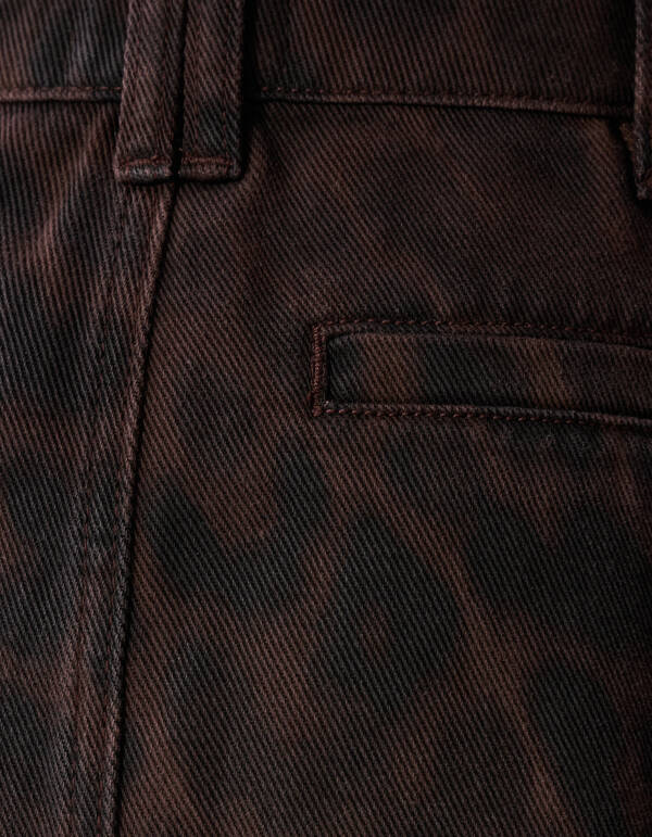 Twill Leopard Print Rok Bruin SHOEBY GIRLS