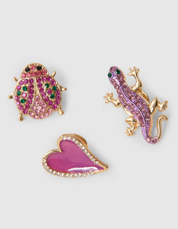 Ladybug Broche Set Paars SHOEBY ACCESSOIRES