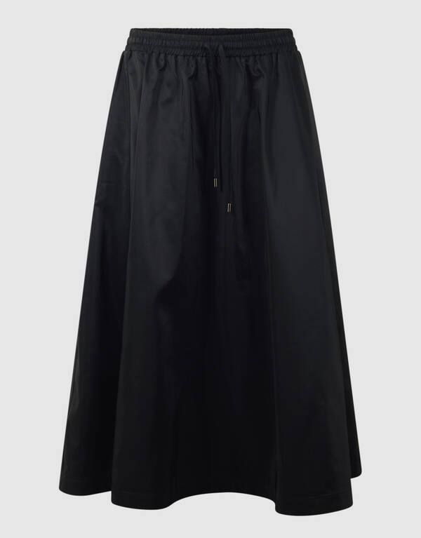 Wide Sporty Maxi Rok Zwart SHOEBY WOMEN