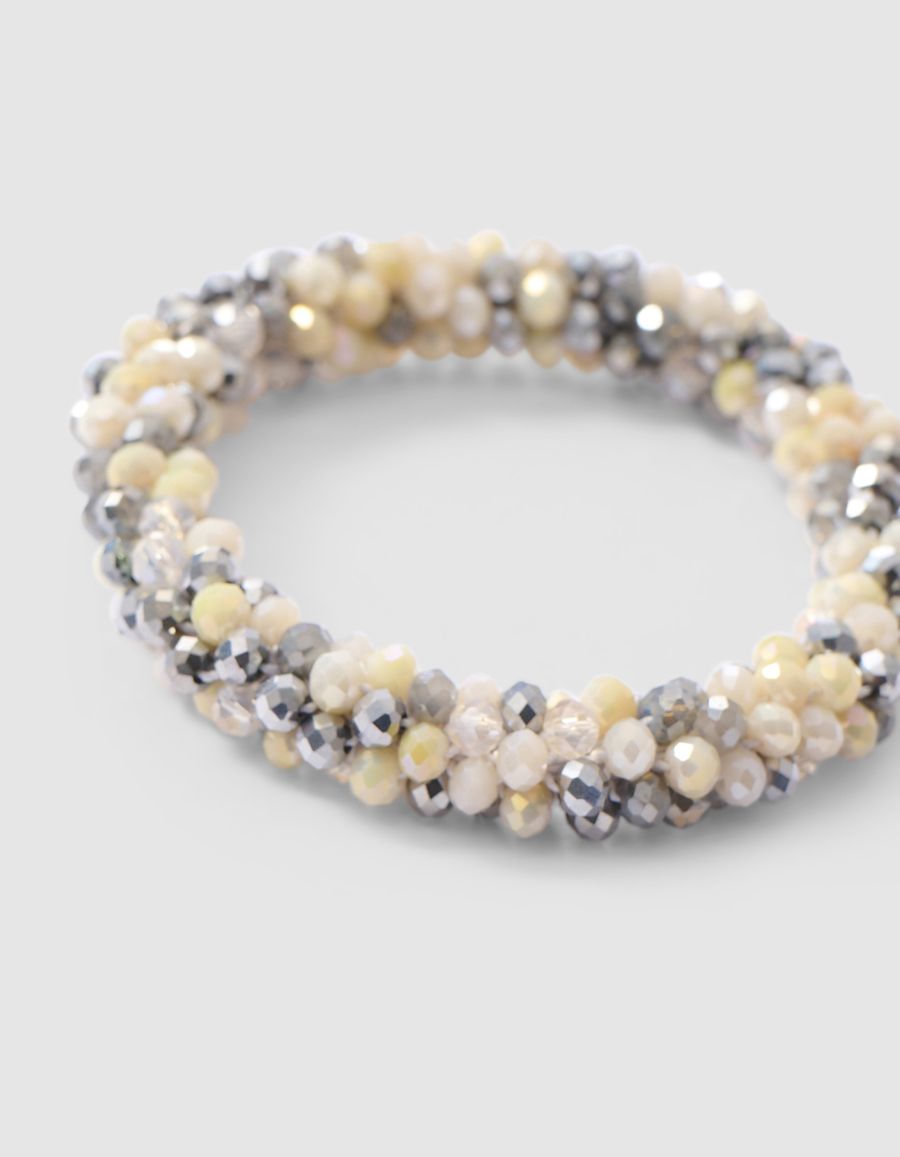 Beaded Haarelastiek Zilver SHOEBY ACCESSOIRES
