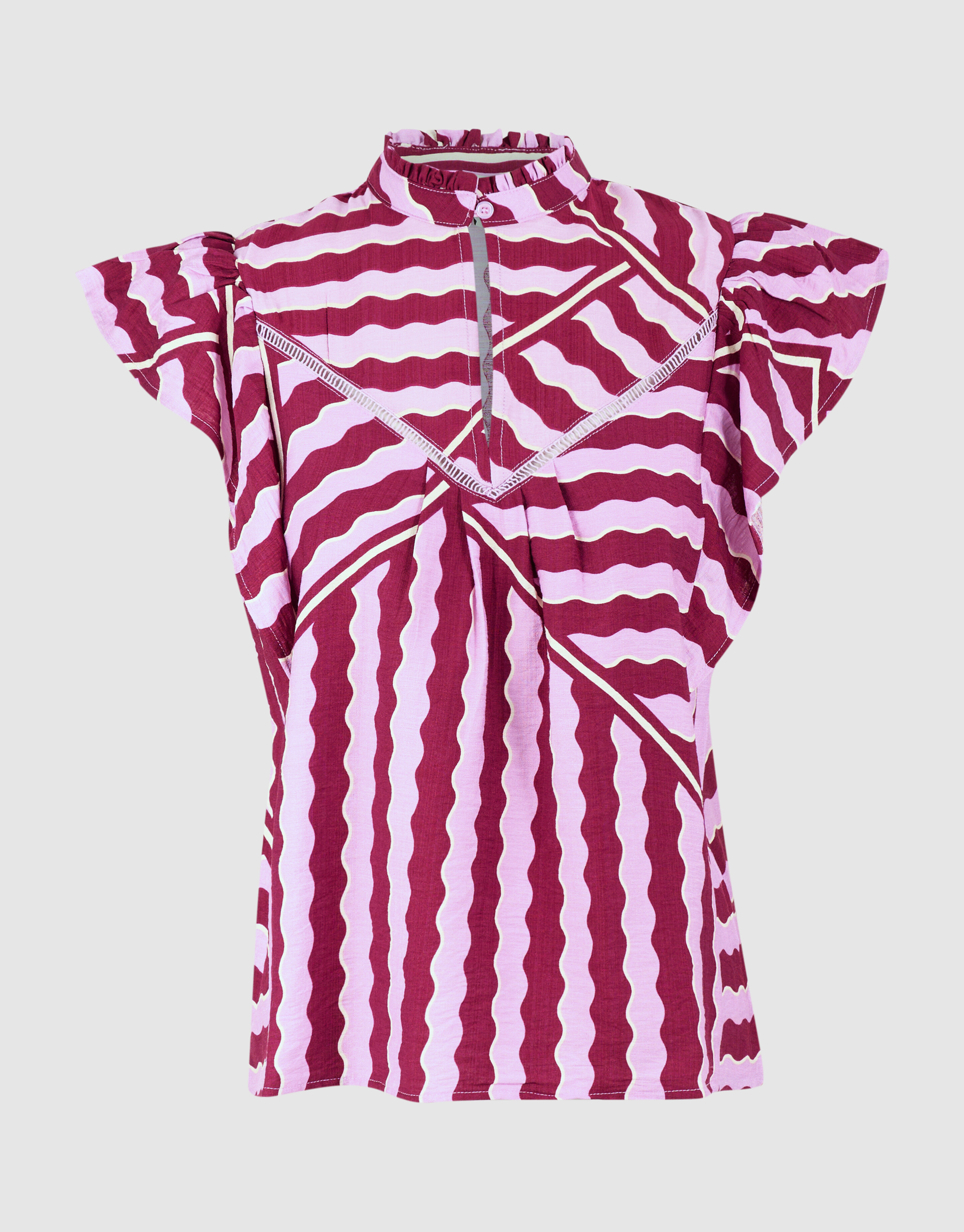 Wavy Printed Top Roze/Paars SHOEBY WOMEN