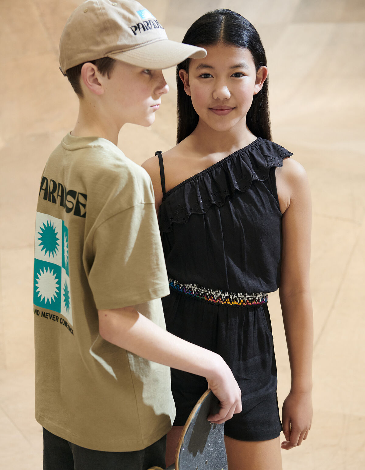 One shoulder Jumpsuit Zwart SHOEBY GIRLS