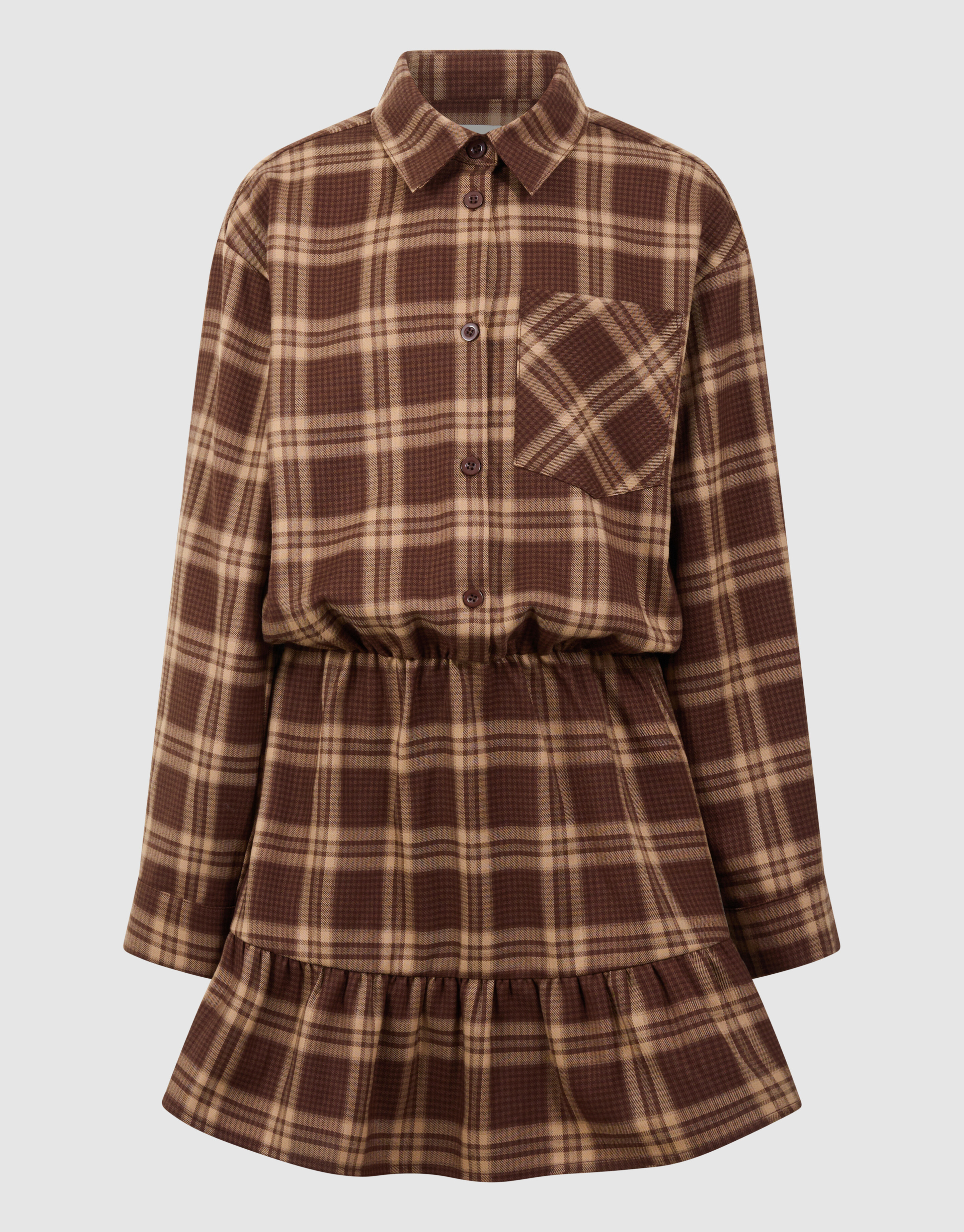 Ruiten Jurk Bruin SHOEBY GIRLS