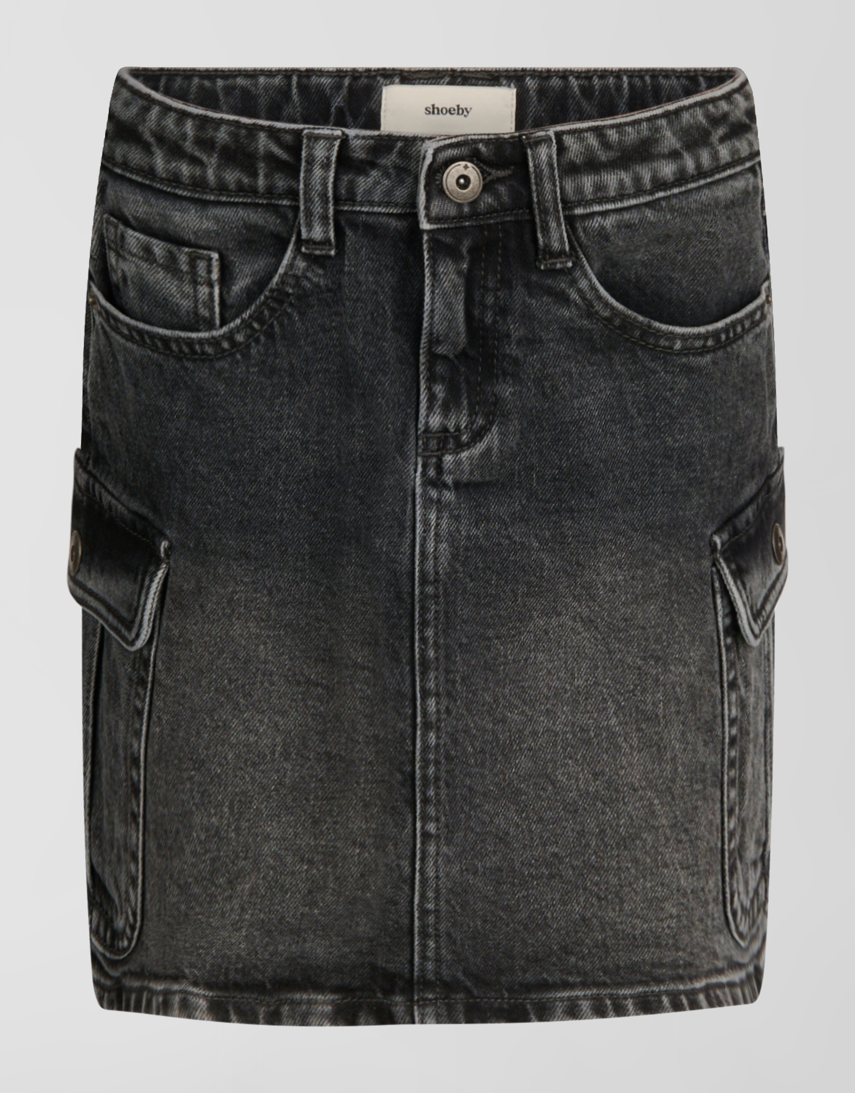 Cargo Denim Rok Donkergrijs SHOEBY GIRLS