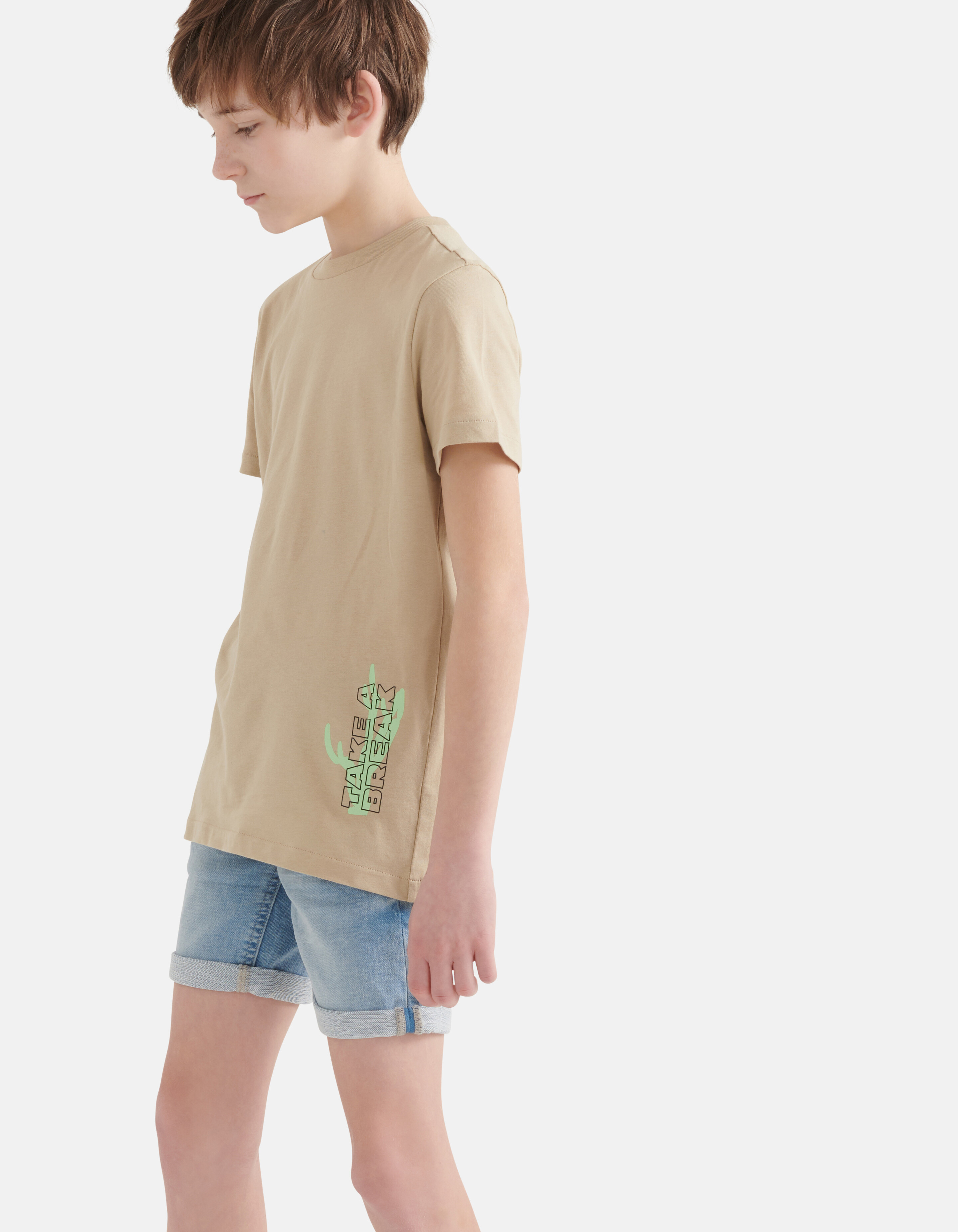 Artwork T-shirt Beige SHOEBY BOYS