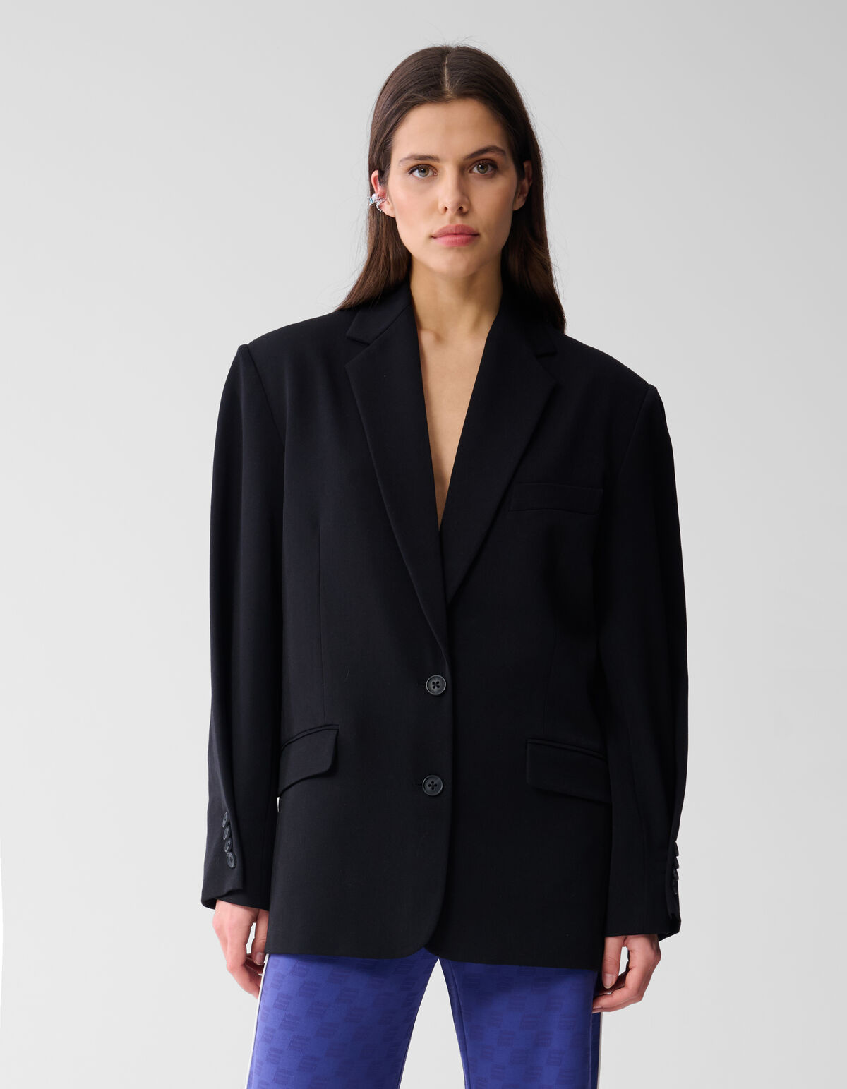 Oversized Blazer Zwart By Monica SHOEBY WOMEN